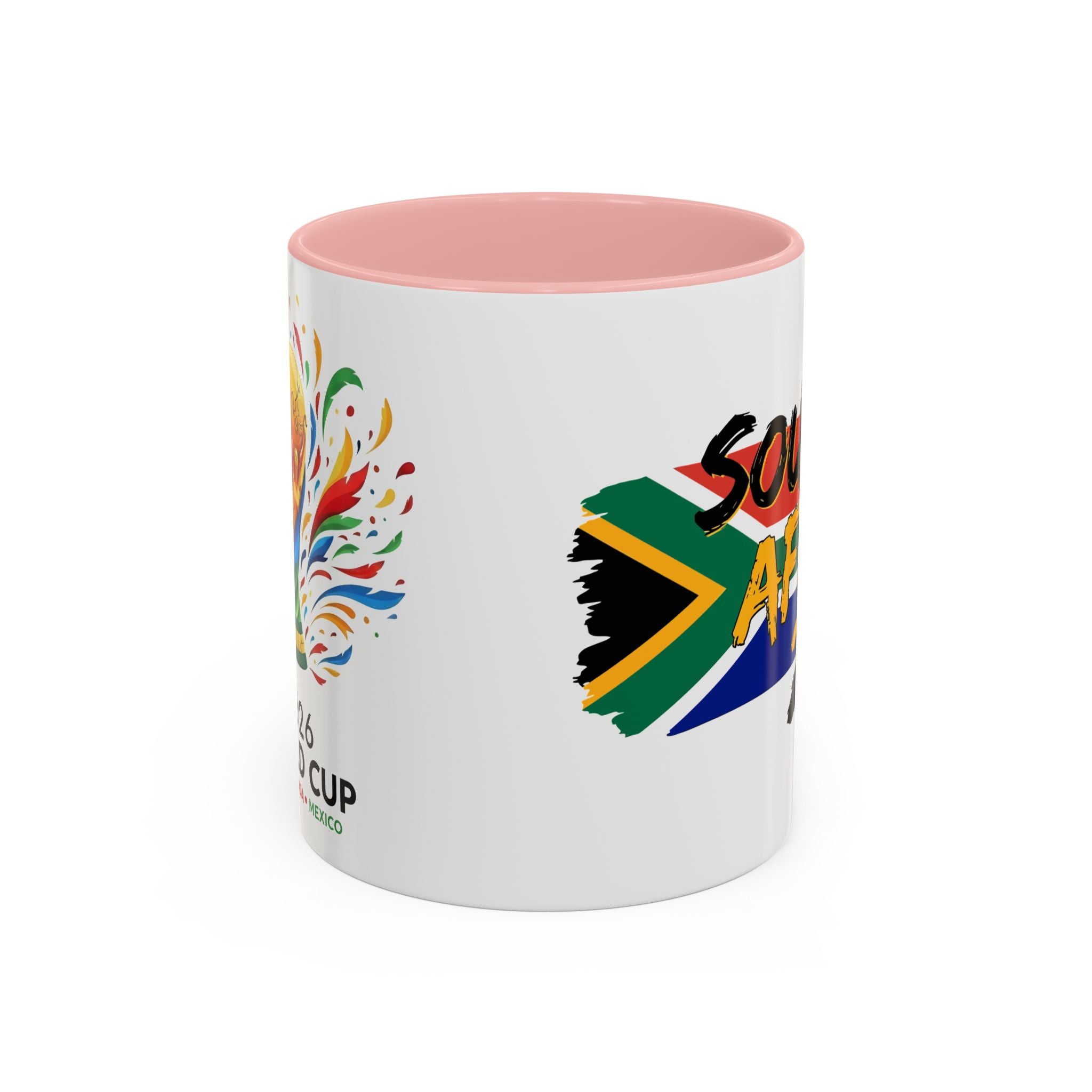 South Africa 2026 Soccer Flag Accent Coffee Mug | 11oz 15oz, Soccer World Cup 2026, Gift for Dad