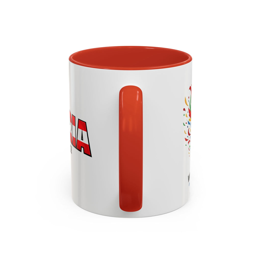 Austria Flag Text mug | Accent Coffee Mug (11/15oz)