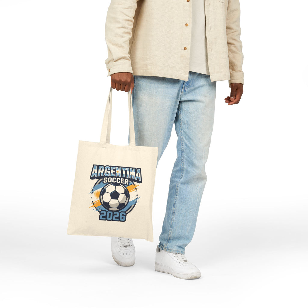 Argentina Soccer 2026 Tote Bag,  World Cup Football Design, Mother's Day Gift