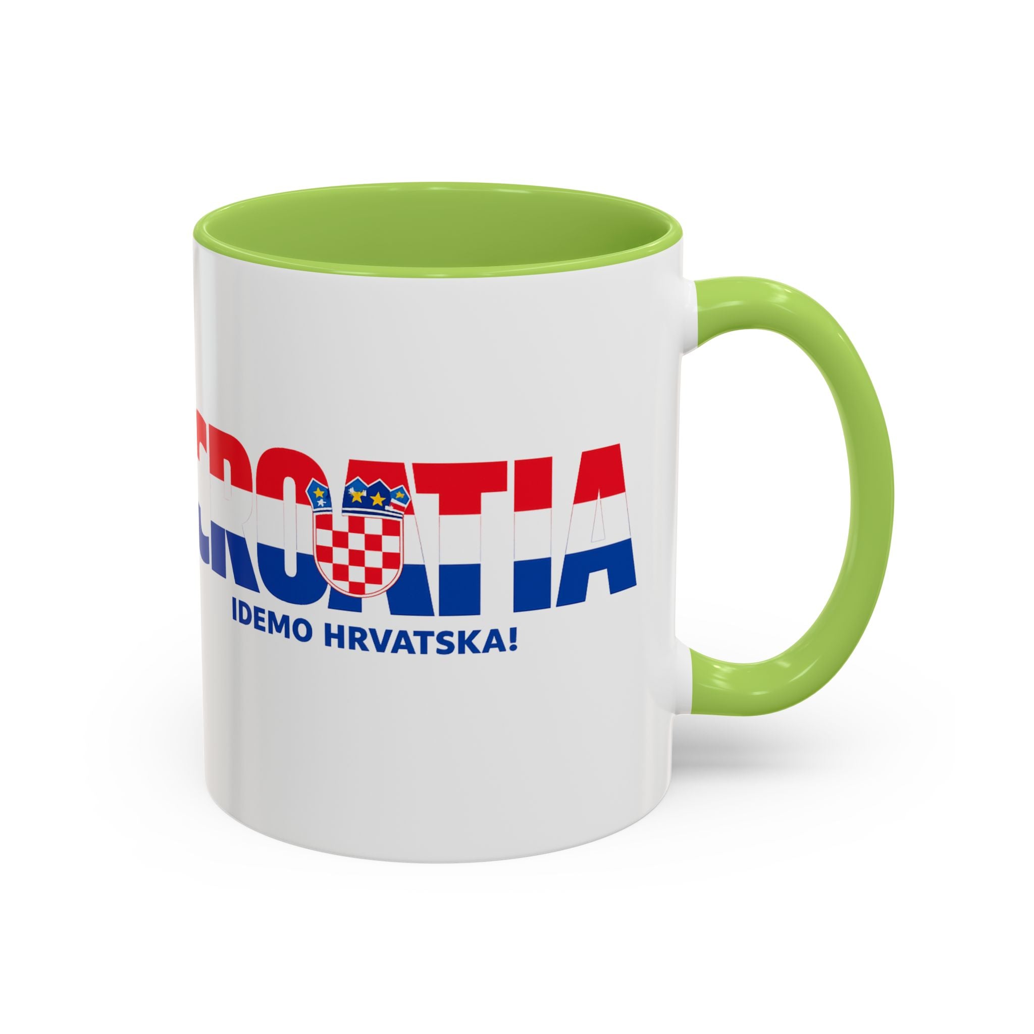 Croatia Flag Logo Accent Coffee Mug | Croatian Pride 11oz 15oz, World Cup 2026, Gifts for Dad