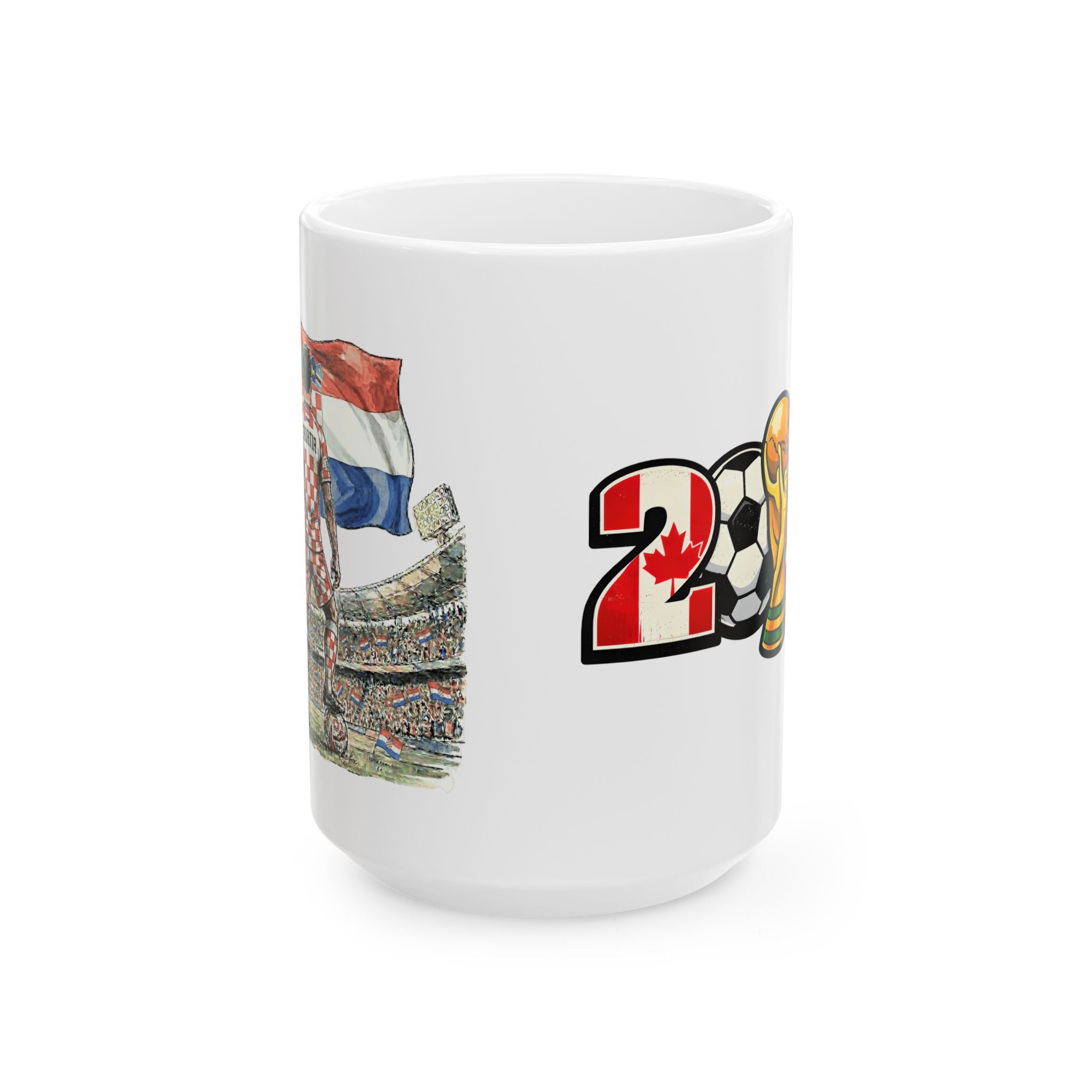Croatia World Cup 2026 Mug, Soccer Ball, Ceramic Mug, Croatia Flag, Sports Fan Mug