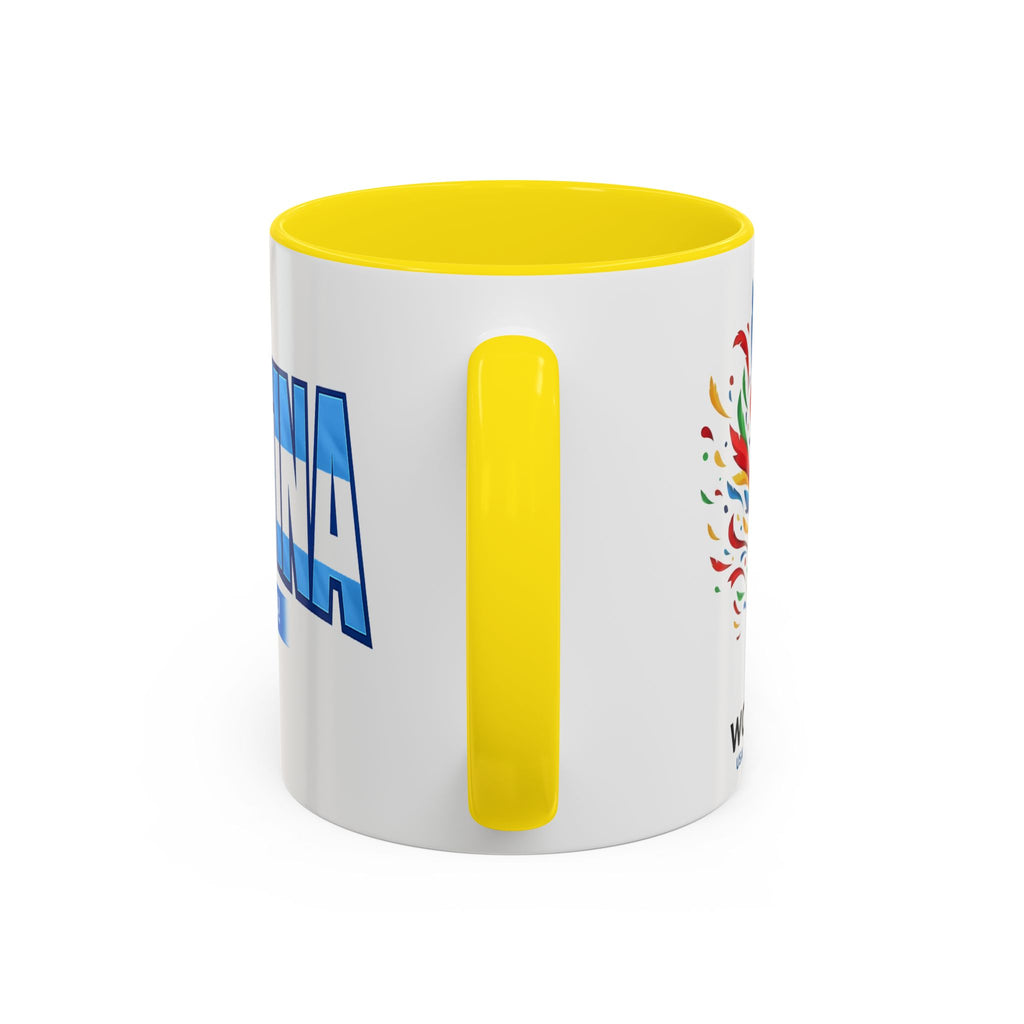 Argentina Vamos Argentina Mug | Accent Coffee Mug, Flag Text Design
