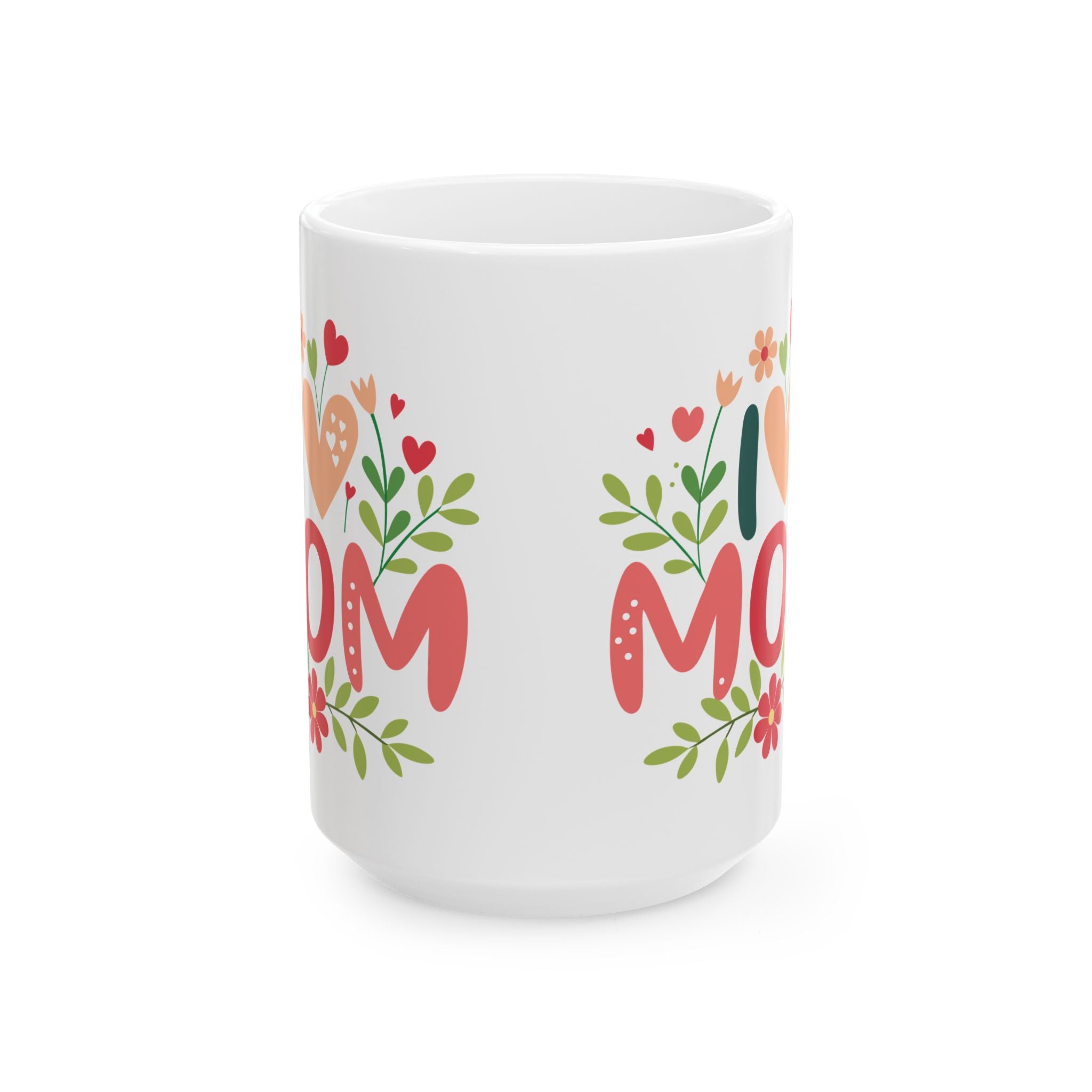 I Heart Mom Mug, Mother's Day Ceramic Coffee Cup, Gift For Mom