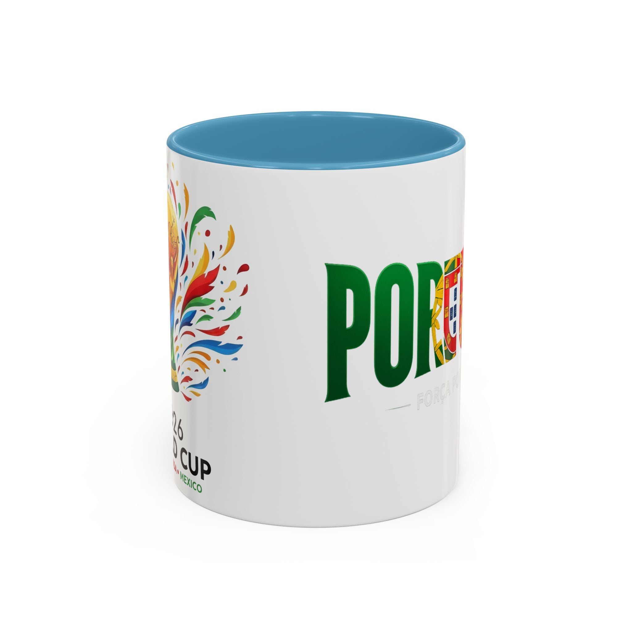 Portugal flag lettering Accent Coffee Mug | Portugal souvenir mug, Soccer World Cup 2026, Gift for Dad