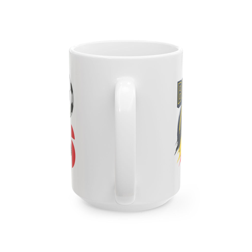 Belgium soccer fan mug, World Cup 2026 ceramic coffee cup, 11oz 15oz sizes