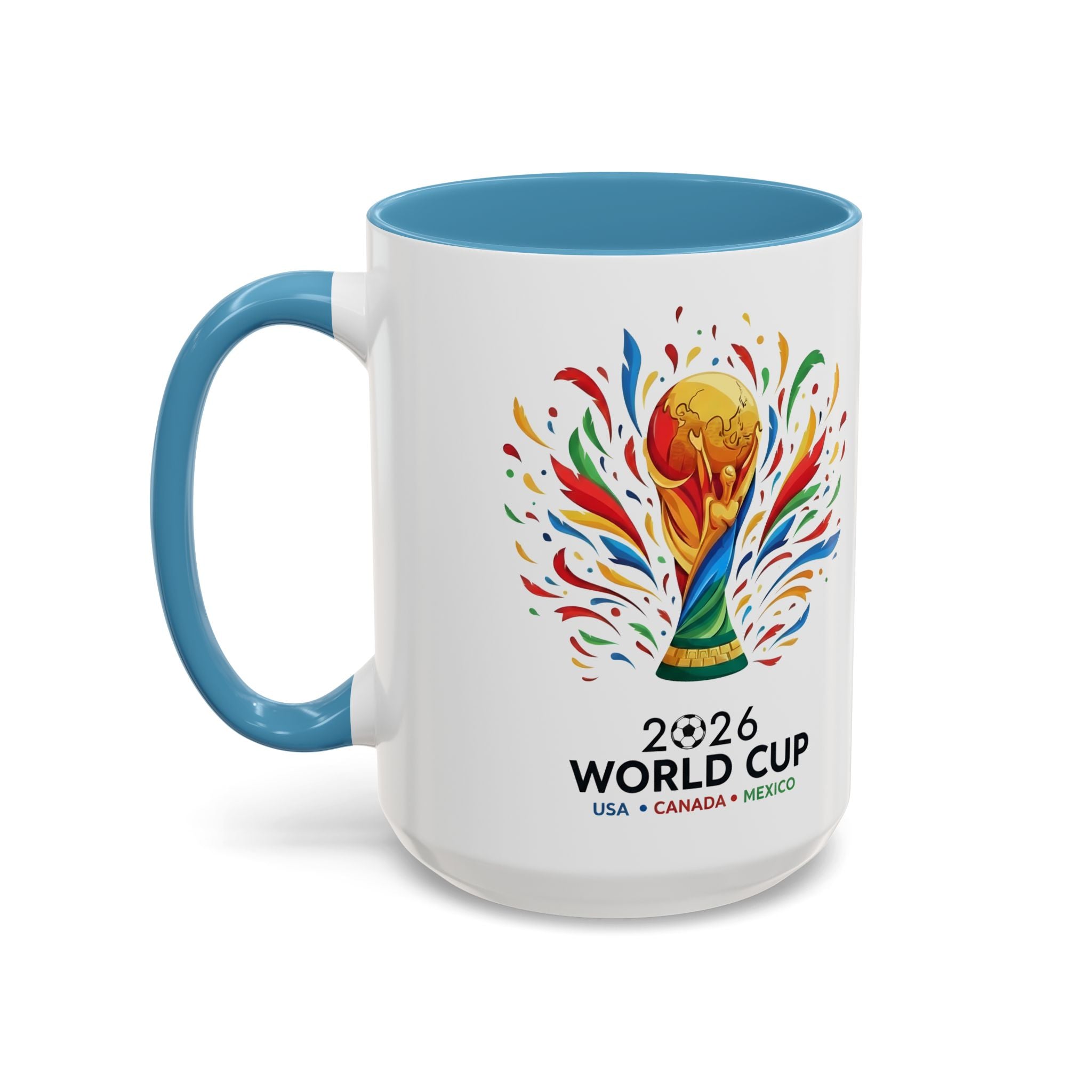 Algeria 2026 Soccer Logo Accent Coffee Mug | 11oz 15oz, Soccer World Cup 2026, Gifts for Dad
