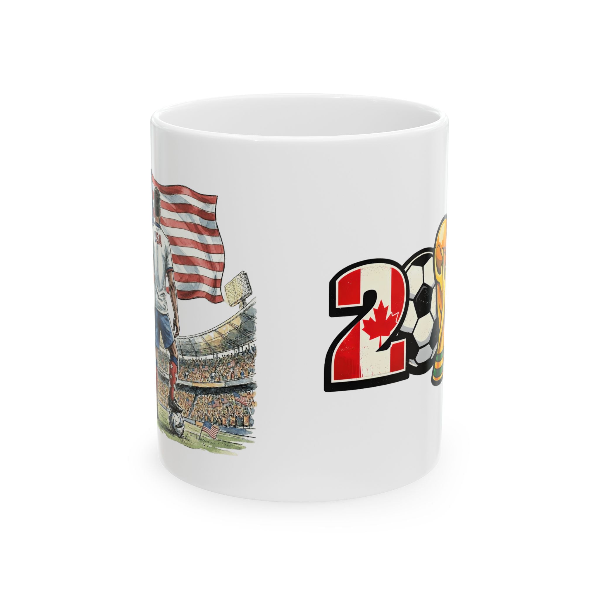 USA World Cup 2026 Mug, Ceramic Coffee Cup, USA Flag, Soccer Fan Gift