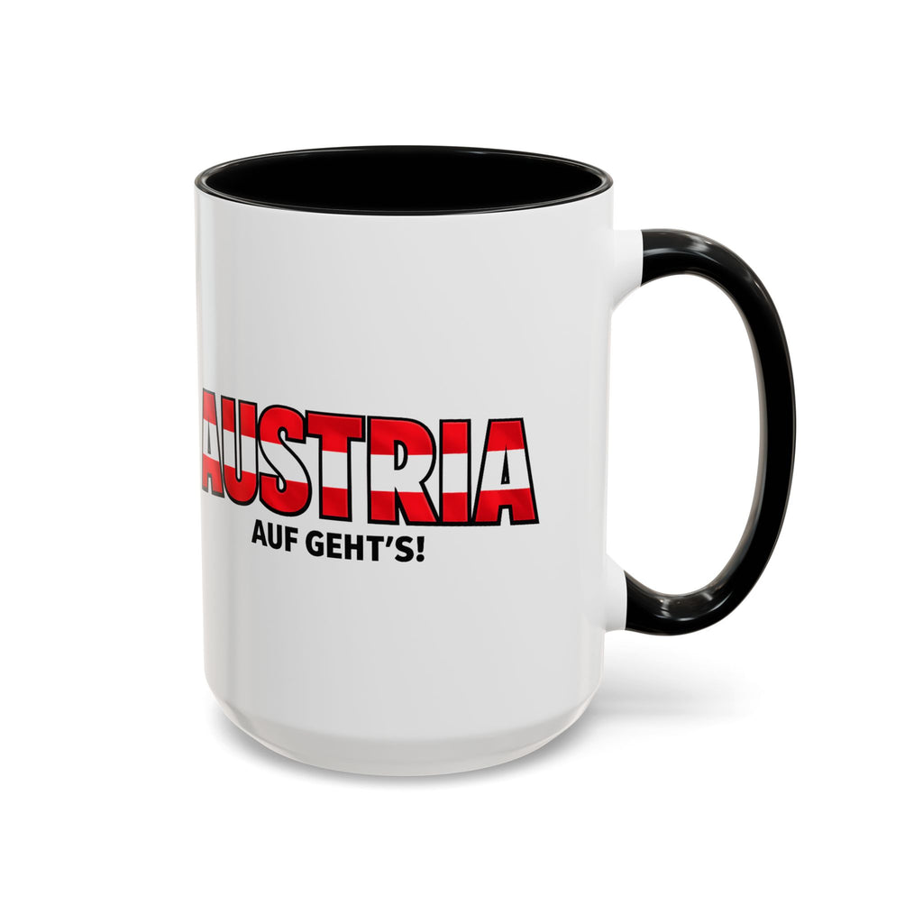 Austria Flag Text mug | Accent Coffee Mug (11/15oz)
