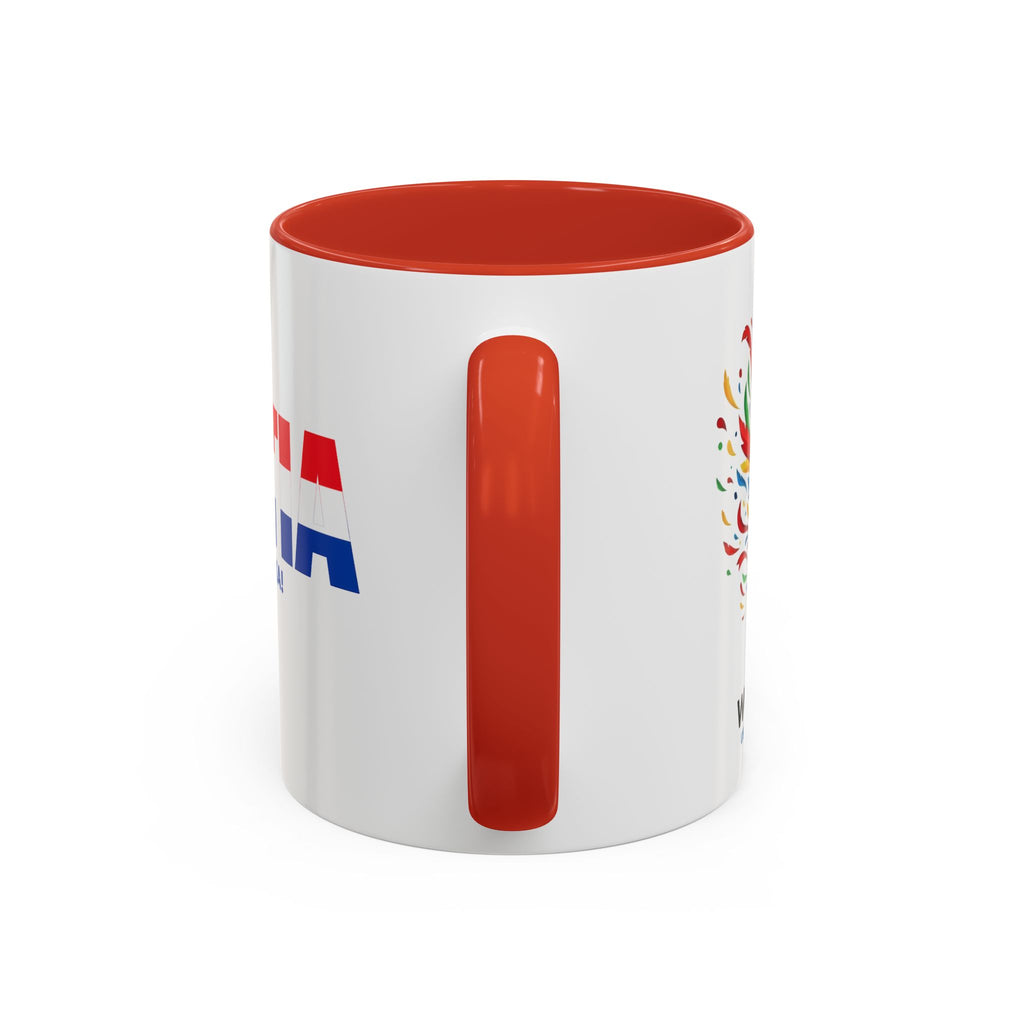 Croatia Flag Logo Accent Coffee Mug | Croatian Pride 11oz 15oz, World Cup 2026, Gifts for Dad