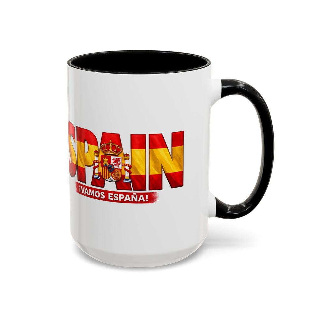 Spain Flag Word Mug | Accent Coffee Mug 11oz 15oz, Soccer World Cup 2026, Gift for Dad