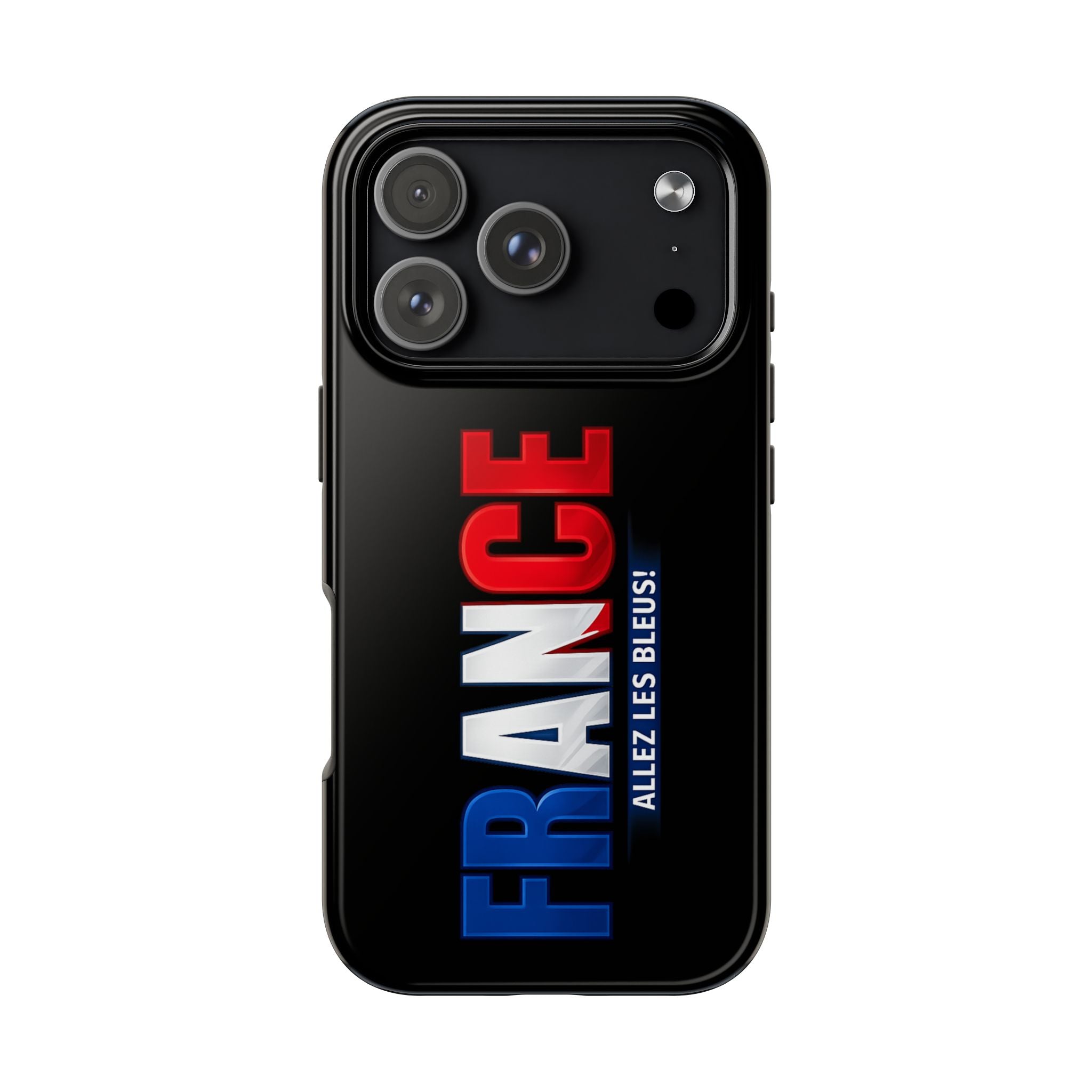 France tricolor vertical text Phone Case | Allez Les Bleus!, Cuctom Protective, Glossy Tough Cases, World Cup 2026