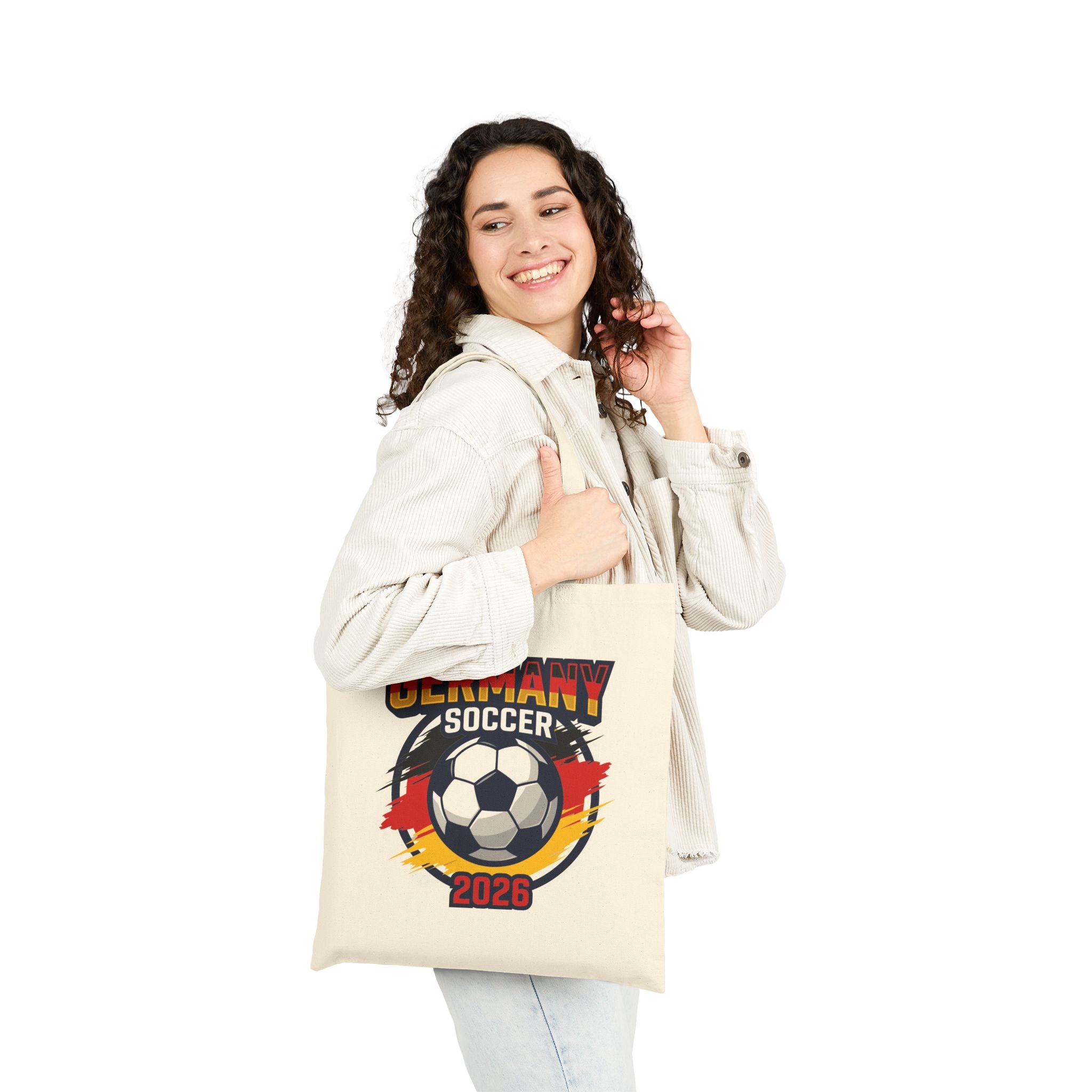 Germany Soccer 2026 Tote Bag, World Cup Flag Soccer Ball Design, Mother's Day Gift