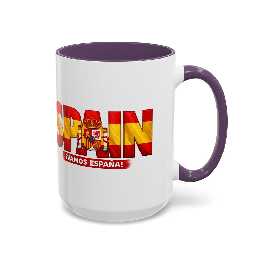 Spain Flag Word Mug | Accent Coffee Mug 11oz 15oz, Soccer World Cup 2026, Gift for Dad