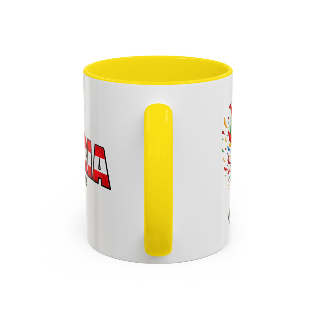 Austria Flag Text mug | Accent Coffee Mug (11/15oz)