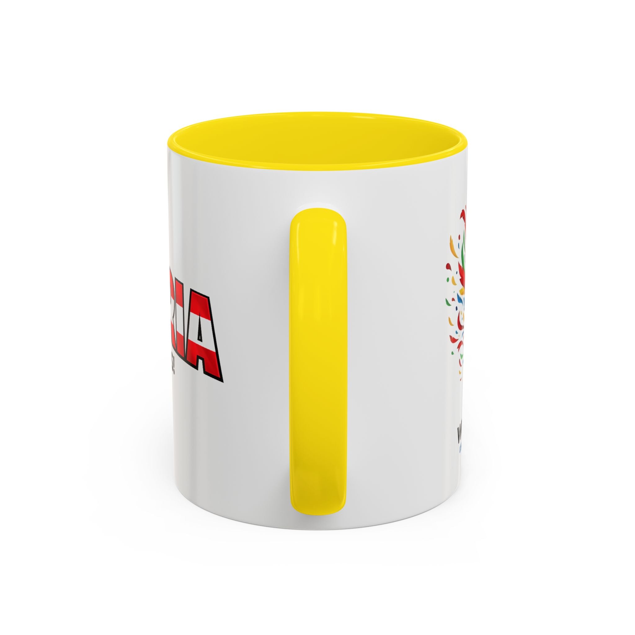 Austria Flag Text mug | Accent Coffee Mug (11/15oz)