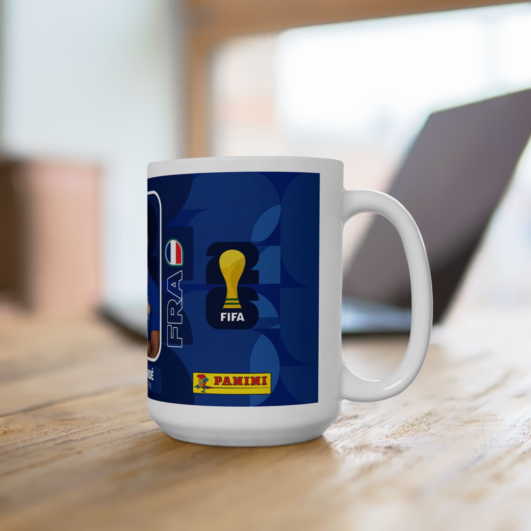 France Soccer Player Jules Koundé  Mug —  Ceramic Coffee Cup (11oz/15oz), World Cup 2026 Mugs