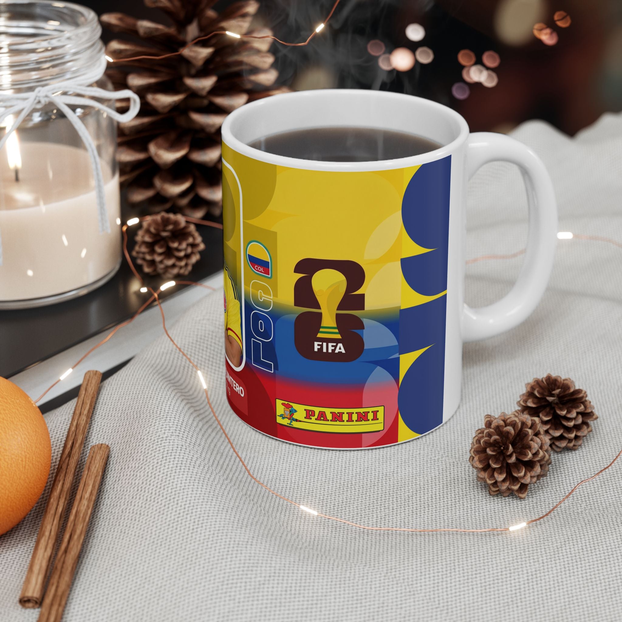 Colombian Soccer Player Juan Fernando Quintero Mug — Ceramic Coffee Cup (11oz & 15oz), World Cup 2026 Mugs