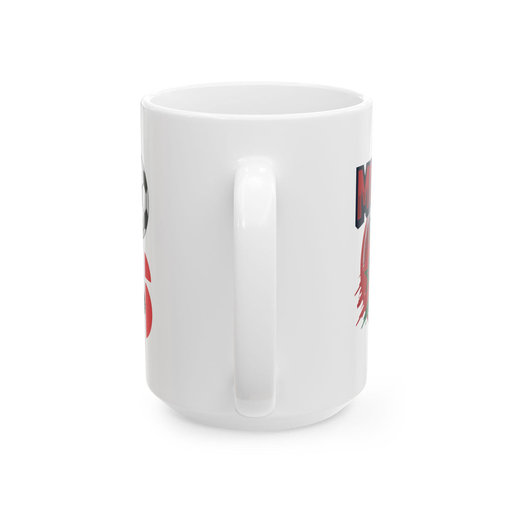 Morocco Soccer Crest Mug | Soccer Ball, World Cup 2026 Coffee Mugs, Morocco Fan ,Gift For Dad