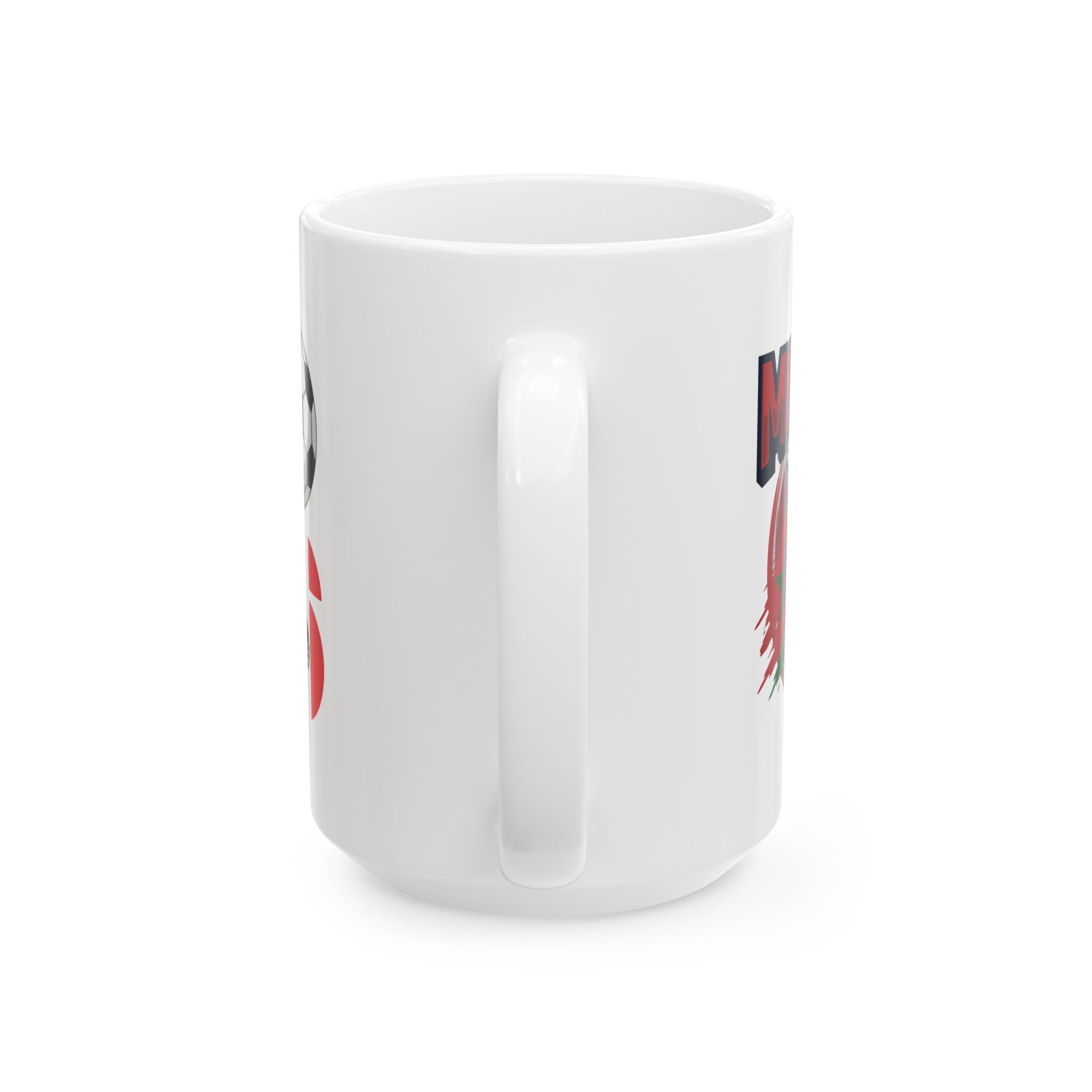 Morocco Soccer Crest Mug | Soccer Ball, World Cup 2026 Coffee Mugs, Morocco Fan ,Gift For Dad