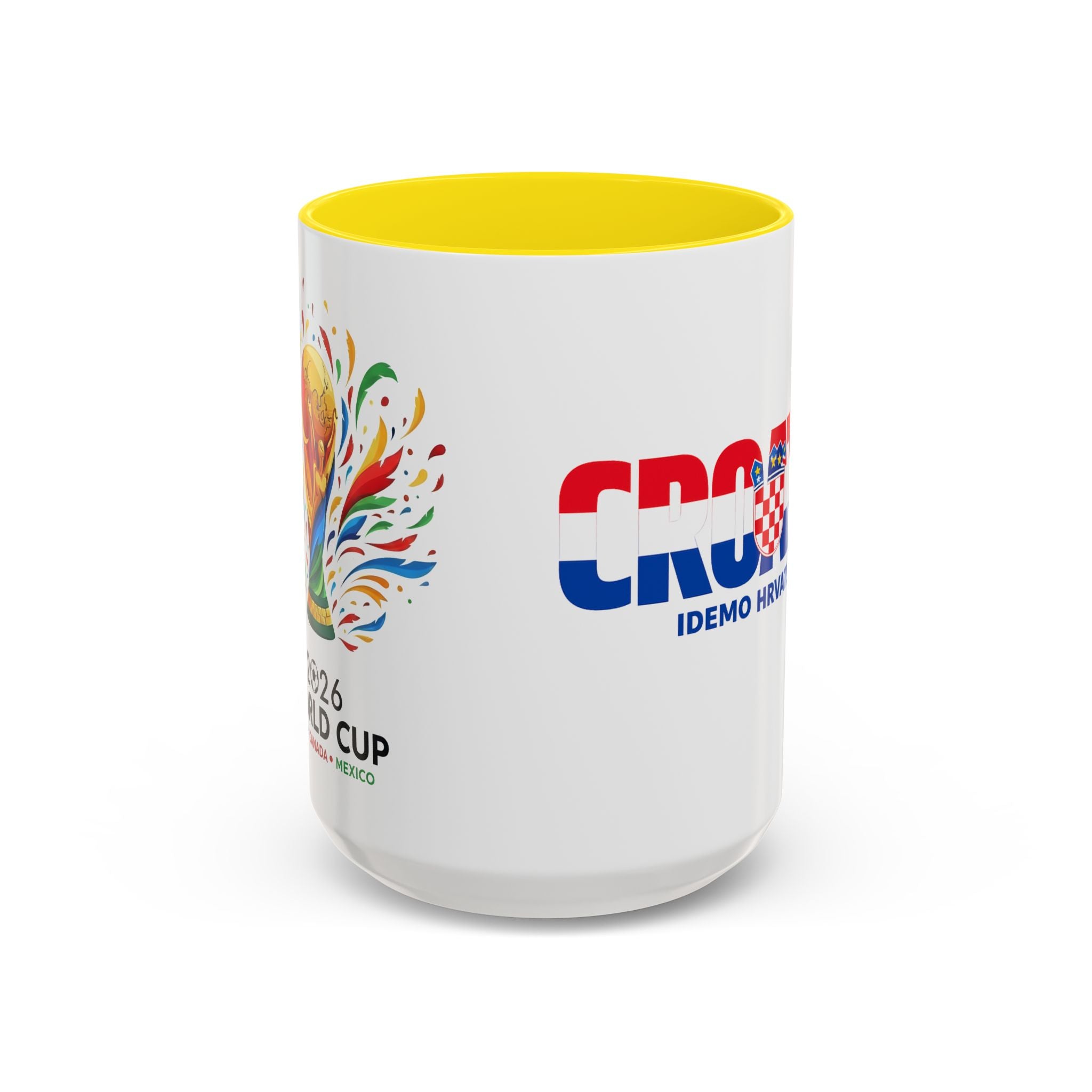 Croatia Flag Logo Accent Coffee Mug | Croatian Pride 11oz 15oz, World Cup 2026, Gifts for Dad