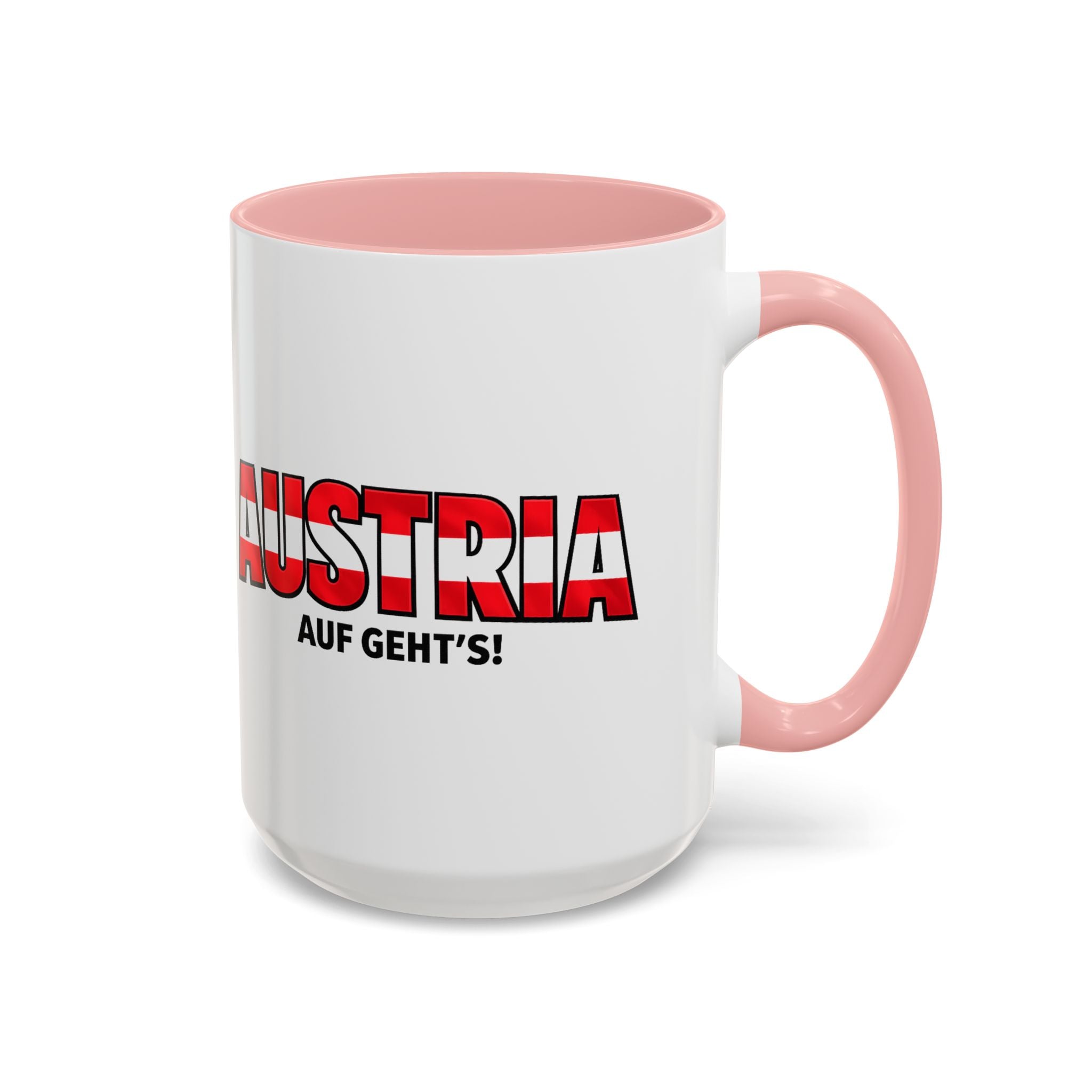 Austria Flag Text mug | Accent Coffee Mug (11/15oz)