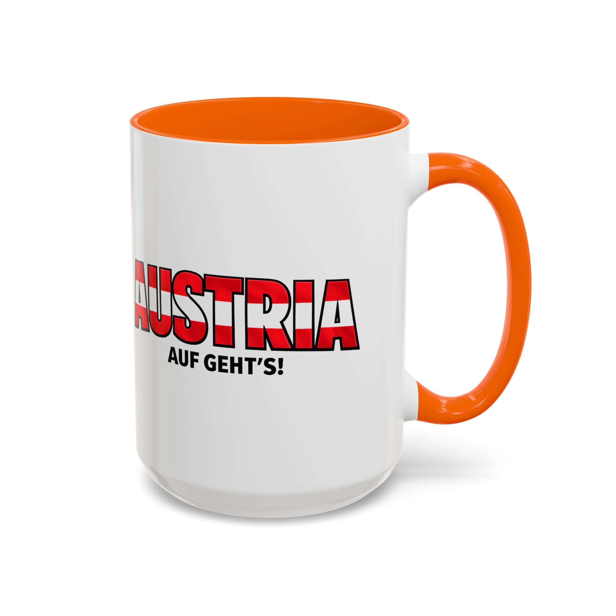 Austria Flag Text mug | Accent Coffee Mug (11/15oz)
