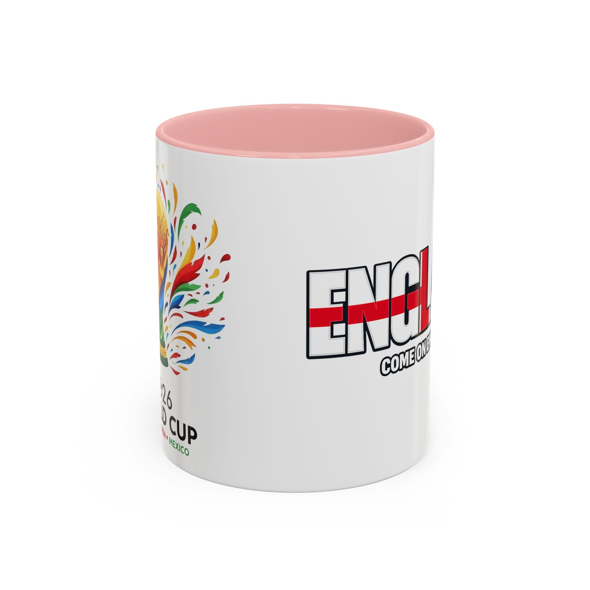 England Flag Typography Accent Coffee Mug | Come On England, World Cup 2026, Gift for Dad