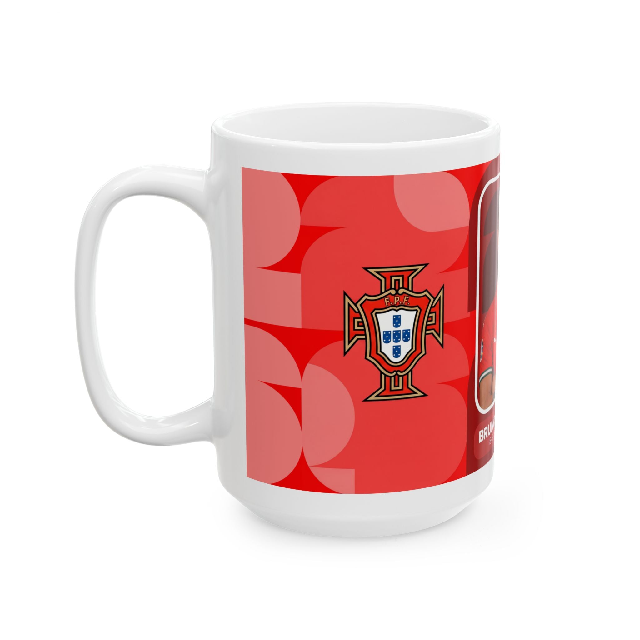 Portugal Bruno Fernandes Soccer Player Ceramic Mug – Coffee Cup(11oz/15oz), World Cup 2026 Mugs