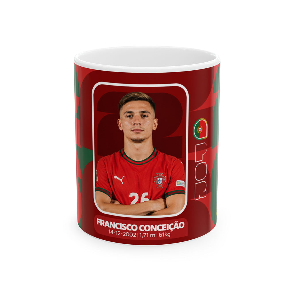 Portugal Soccer Player Francisco Conceição Mug — 11oz/15oz Ceramic Coffee Cup, World Cup 2026 Mugs