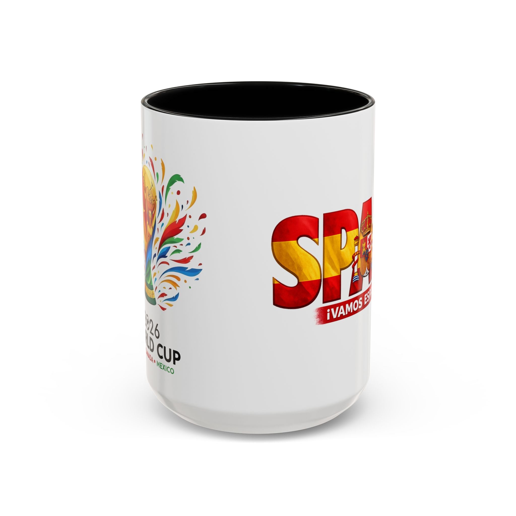 Spain Flag Word Mug | Accent Coffee Mug 11oz 15oz, Soccer World Cup 2026, Gift for Dad