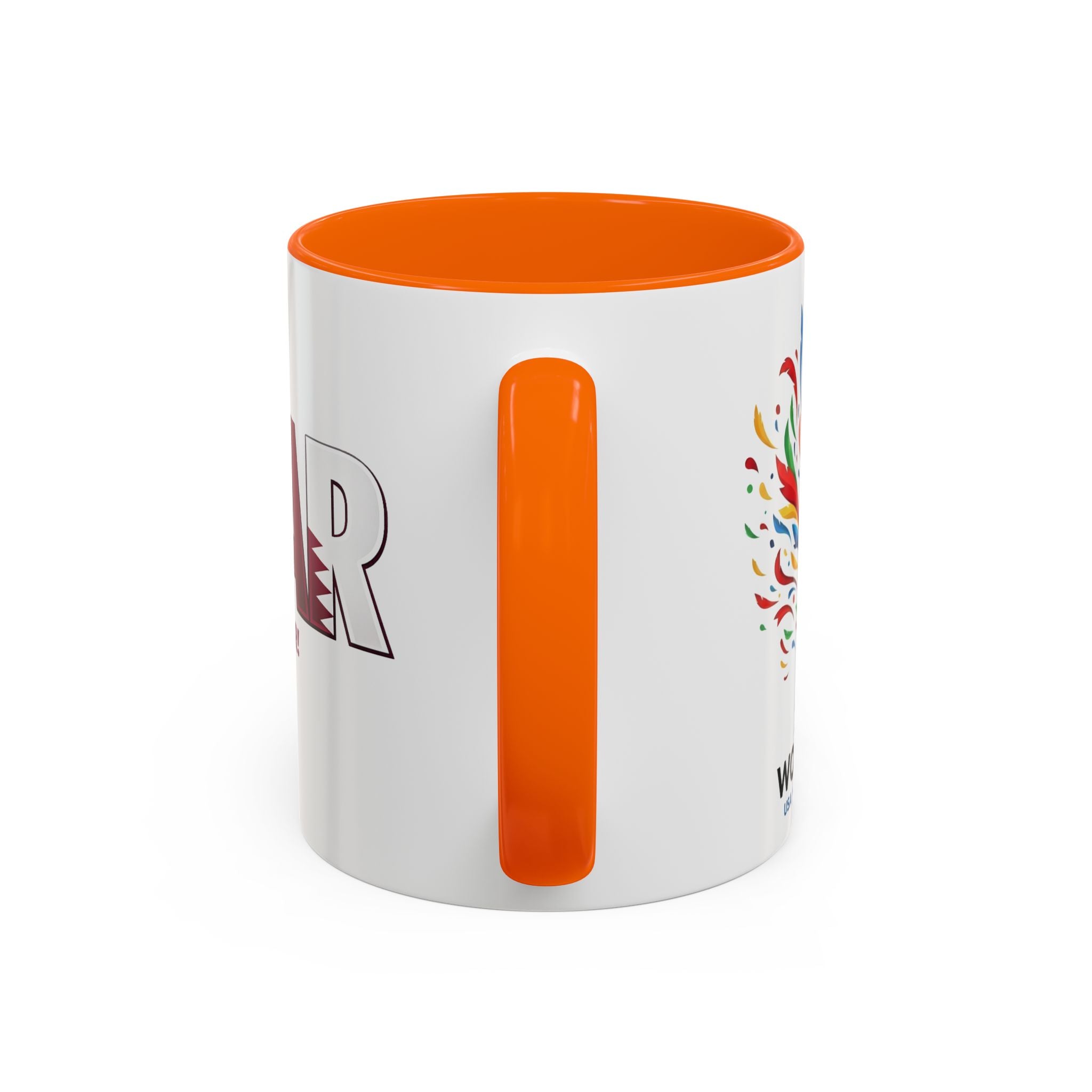 QATAR Yalla Qatar! Accent Coffee Mug | 11oz 15oz, Soccer World Cup 2026, Gifts for Dad