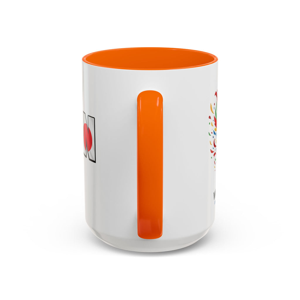 Japan Nippon Text Accent Mug | Flag Lettering Coffee Cup, World Cup 2026, Gift for Dad