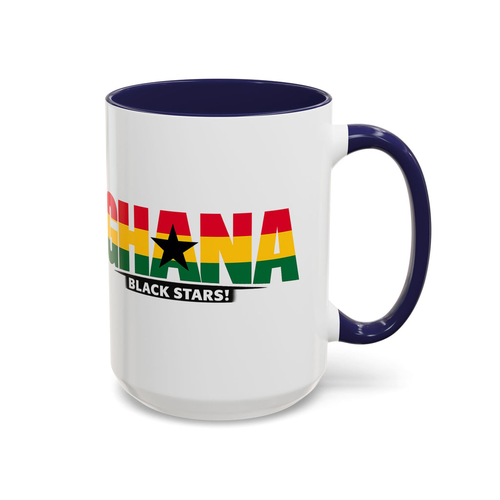 Ghana Black Stars flag stripe Accent Coffee Mug | 11oz 15oz, World Cup 2026, Gift for Dad