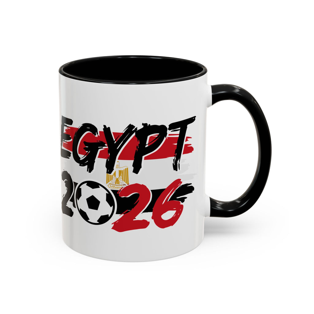 Egypt 2026 Soccer World Cup Accent Coffee Mug | Egypt 2026 Football Flag Design, Soccer World Cup 2026, Gift for Dad
