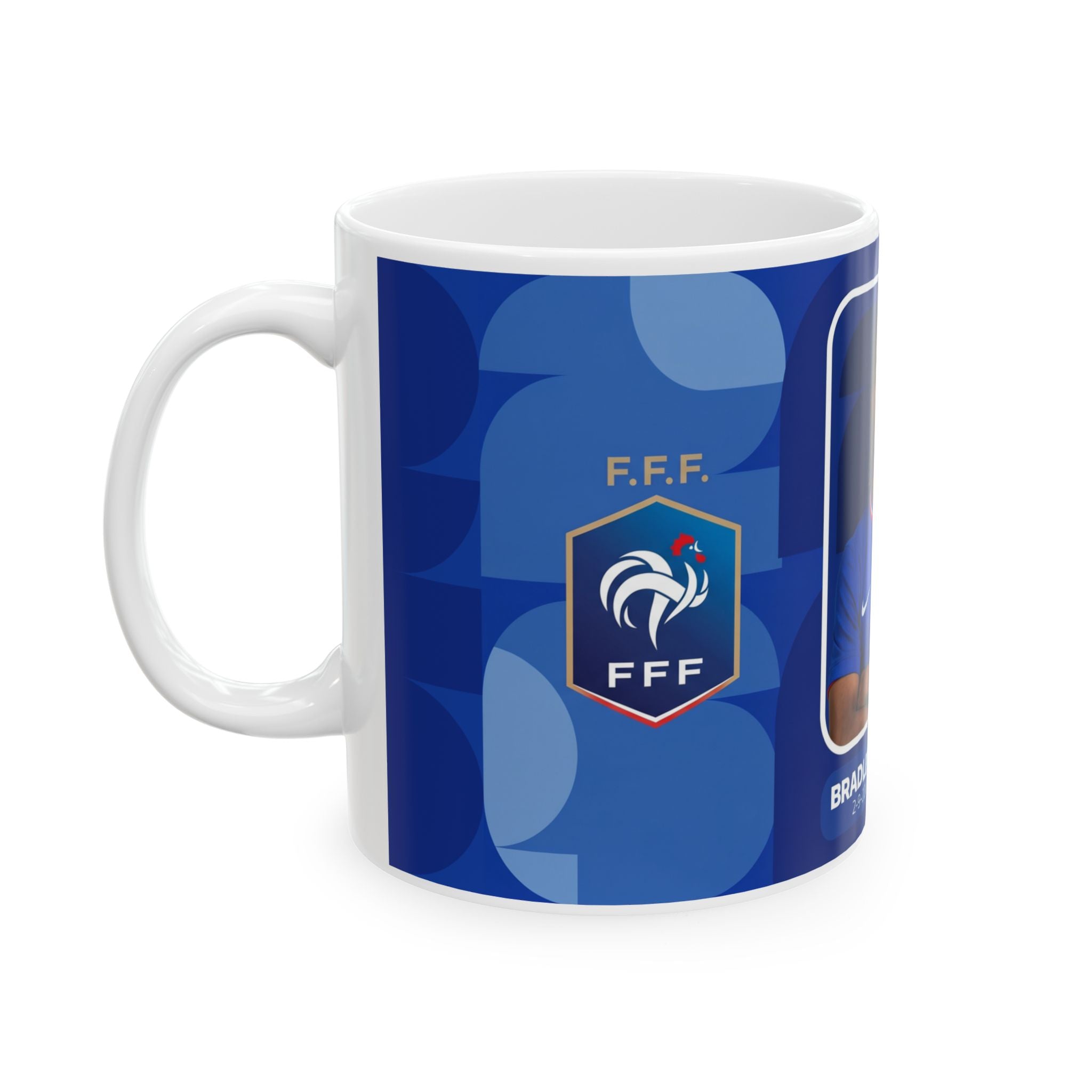 France Bradley Barcola Soccer Player Mug – Ceramic Coffee Cup (11oz/15oz), World Cup 2026 Mugs