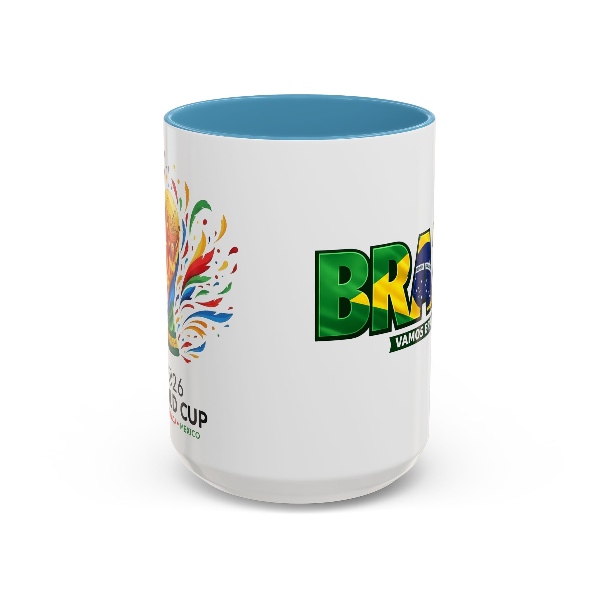 Brazil Vamos Brasil mug | Accent coffee mug, Brazil flag text design, Soccer World Cup 2026, Gifts for Dad