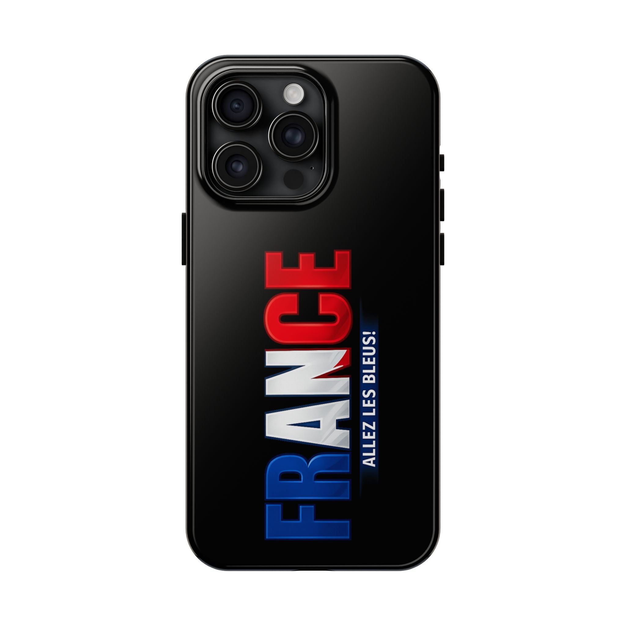 France tricolor vertical text Phone Case | Allez Les Bleus!, Cuctom Protective, Glossy Tough Cases, World Cup 2026
