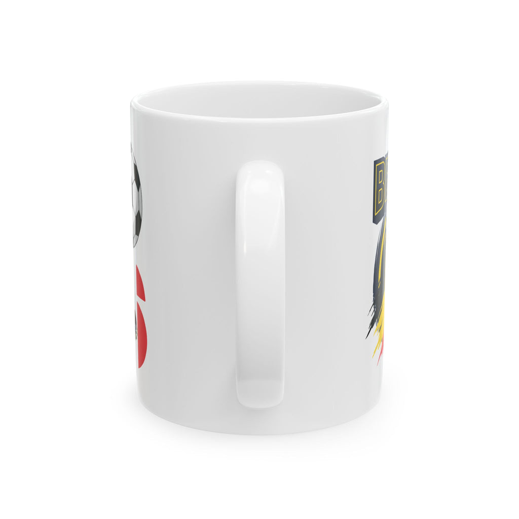 Belgium soccer fan mug, World Cup 2026 ceramic coffee cup, 11oz 15oz sizes