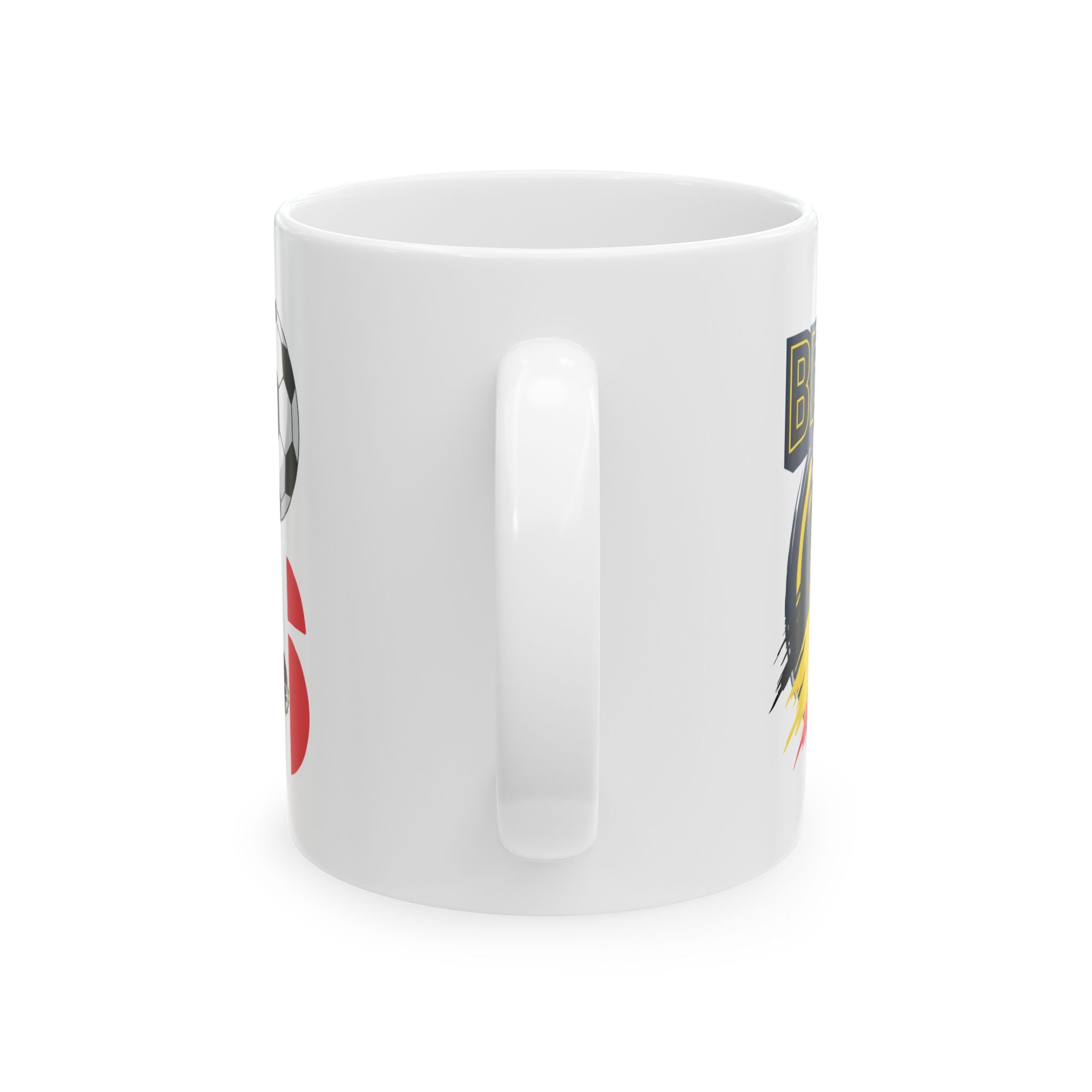 Belgium soccer fan mug, World Cup 2026 ceramic coffee cup, 11oz 15oz sizes
