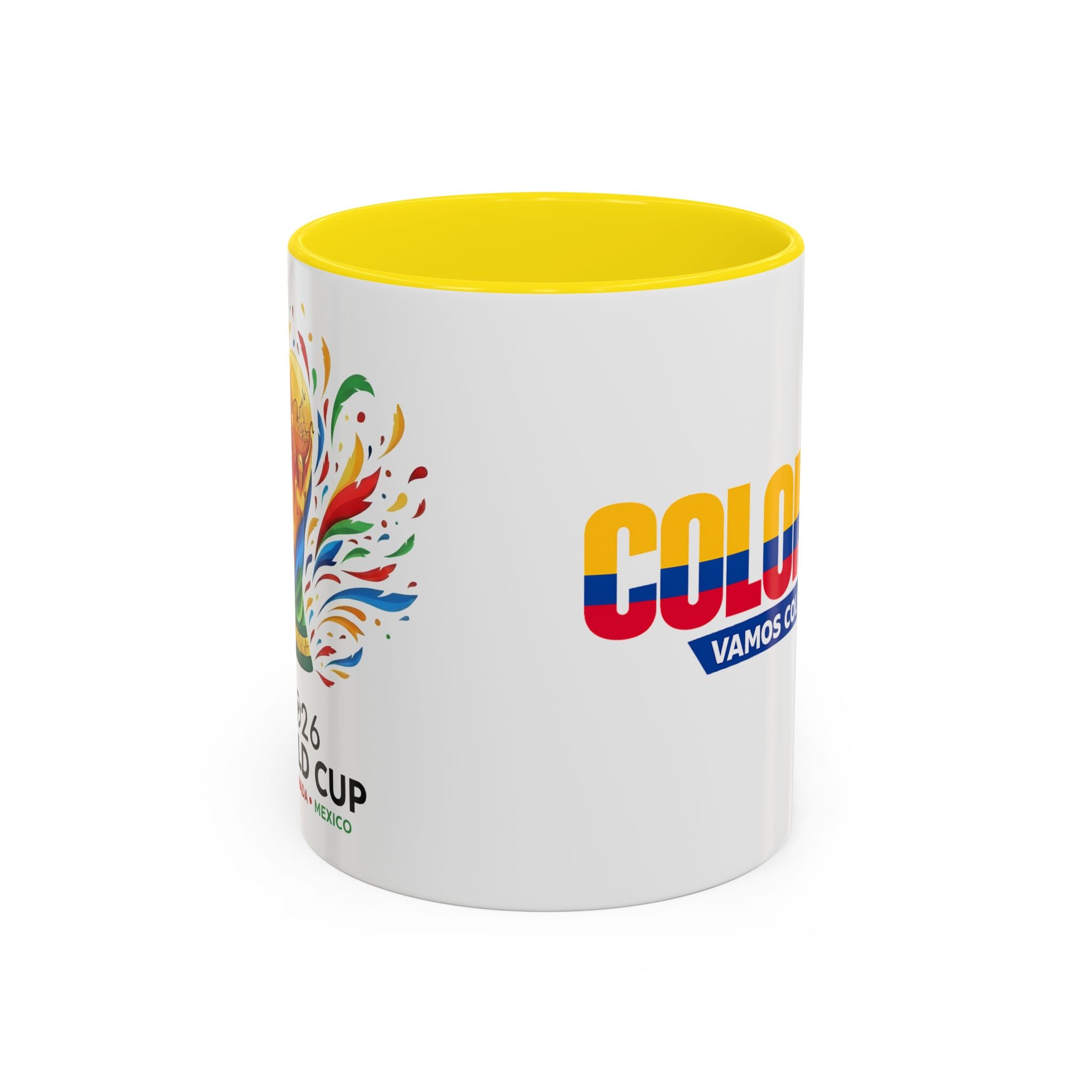 Colombia Vamos Colombia! Accent Coffee Mug | 11oz 15oz ceramic World Cup 2026, Soccer Gift