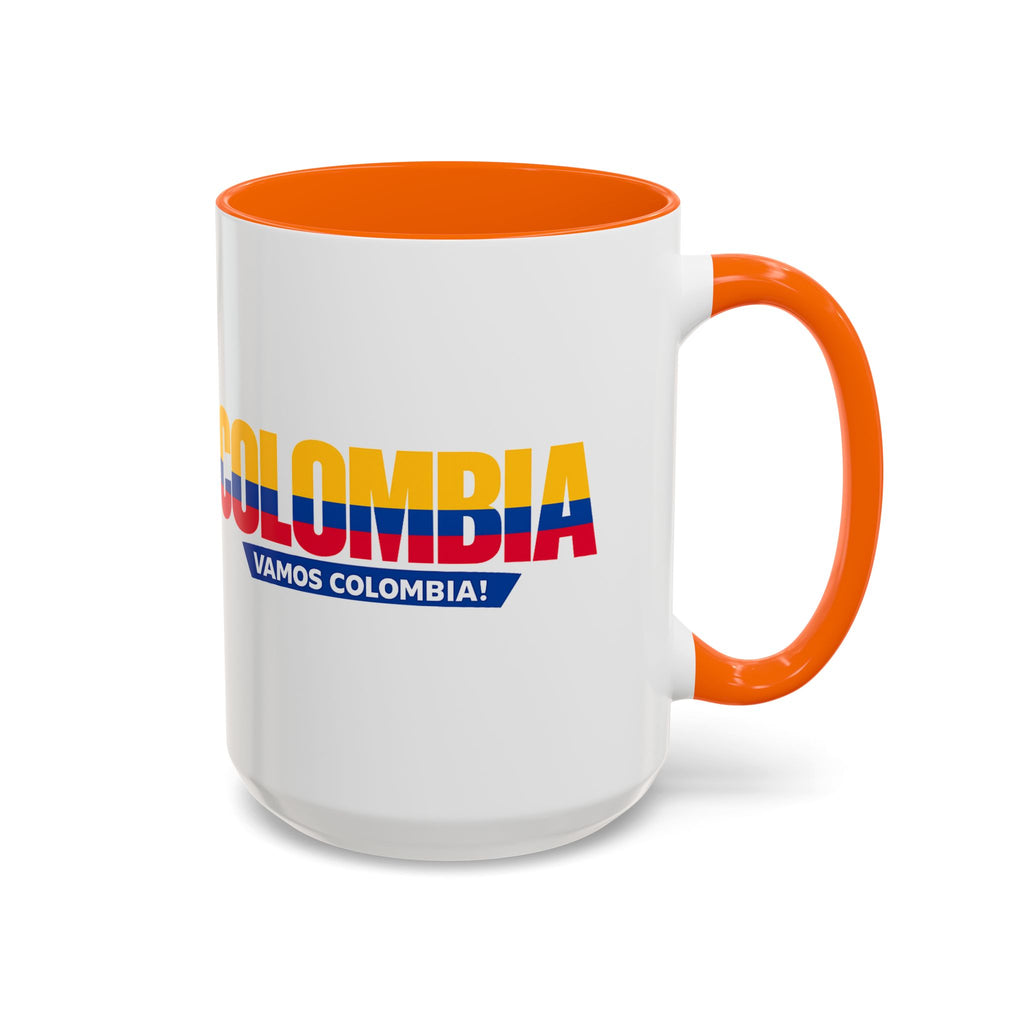 Colombia Vamos Colombia! Accent Coffee Mug | 11oz 15oz ceramic World Cup 2026, Soccer Gift