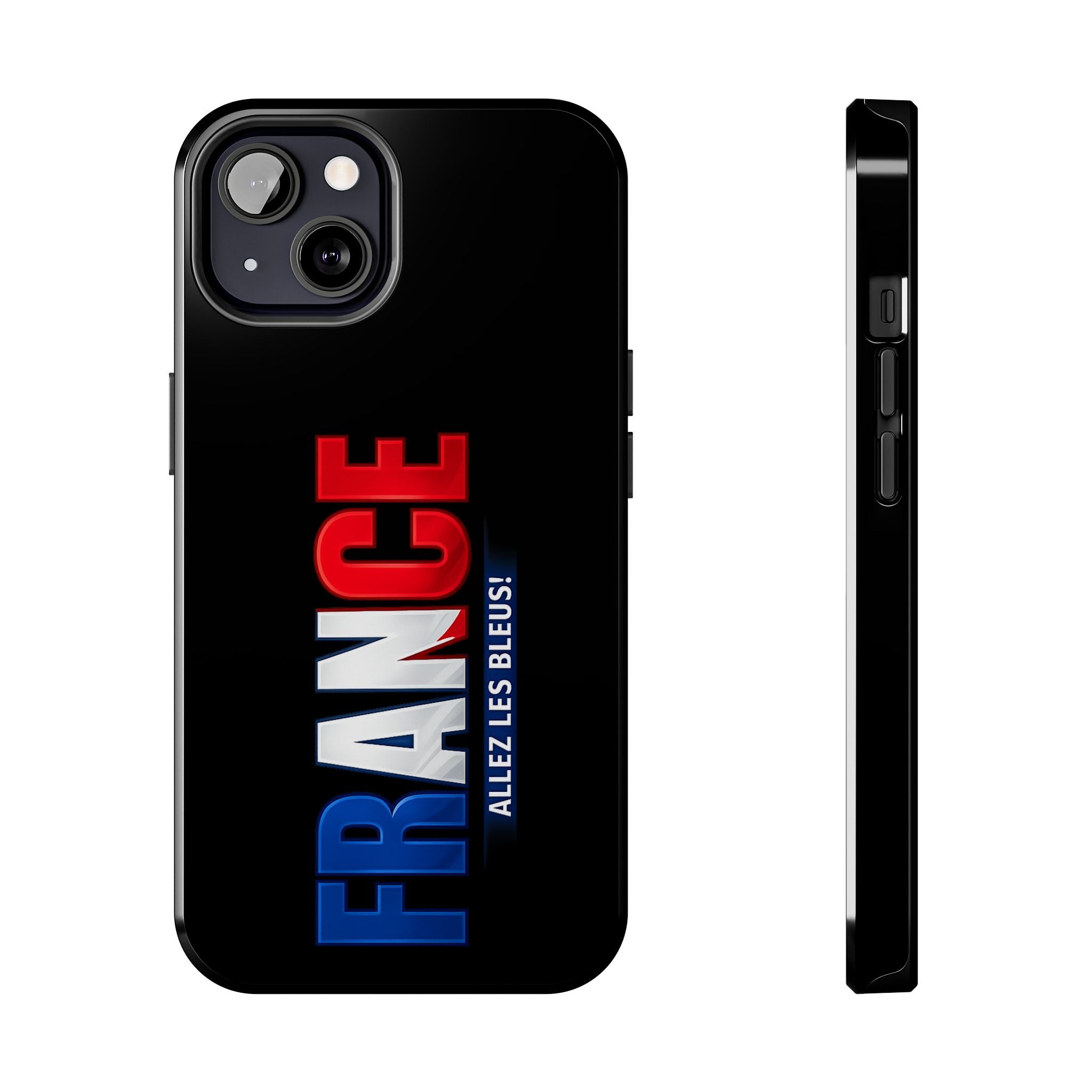 France tricolor vertical text Phone Case | Allez Les Bleus!, Cuctom Protective, Glossy Tough Cases, World Cup 2026