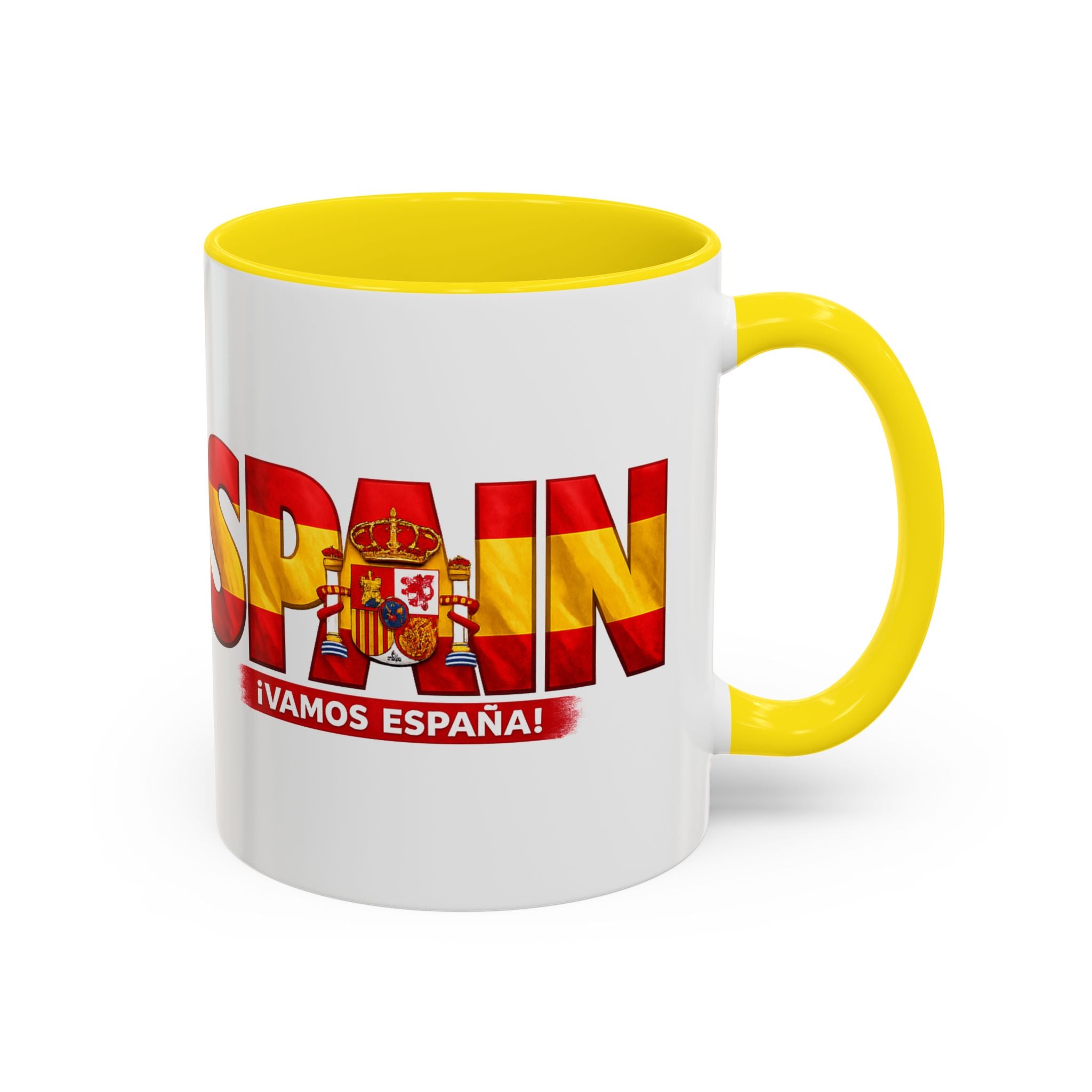 Spain Flag Word Mug | Accent Coffee Mug 11oz 15oz, Soccer World Cup 2026, Gift for Dad