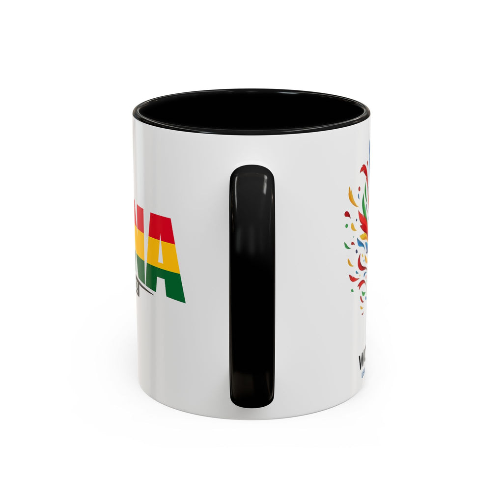 Ghana Black Stars flag stripe Accent Coffee Mug | 11oz 15oz, World Cup 2026, Gift for Dad