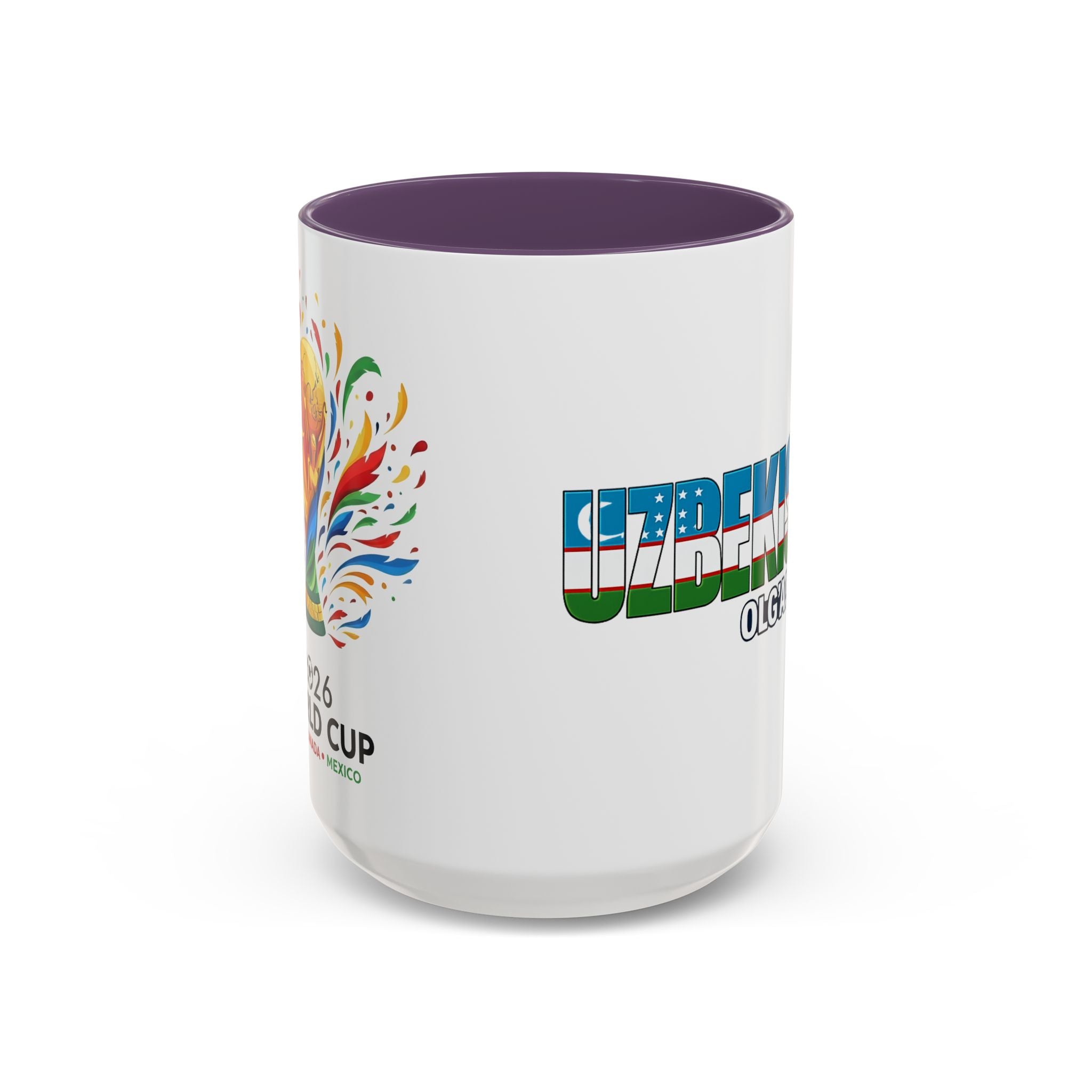 Uzbekistan Flag Typography Coffee Mug | Accent 11oz/15oz, Soccer World Cup 2026, Gift for Dad