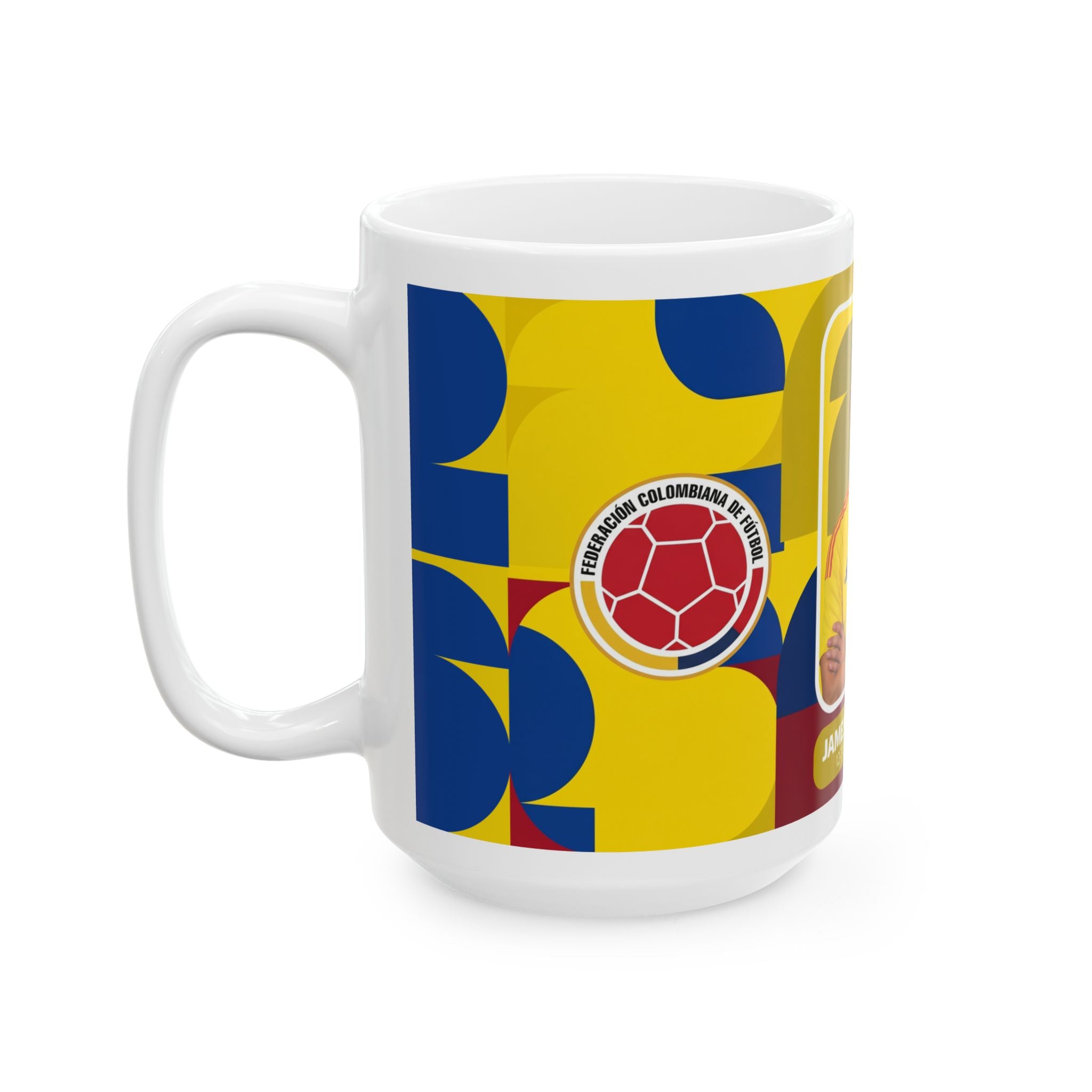 Colombia Soccer Player James Rodríguez Mug — Ceramic Coffee Cup (11oz/15oz), World Cup 2026 Mugs