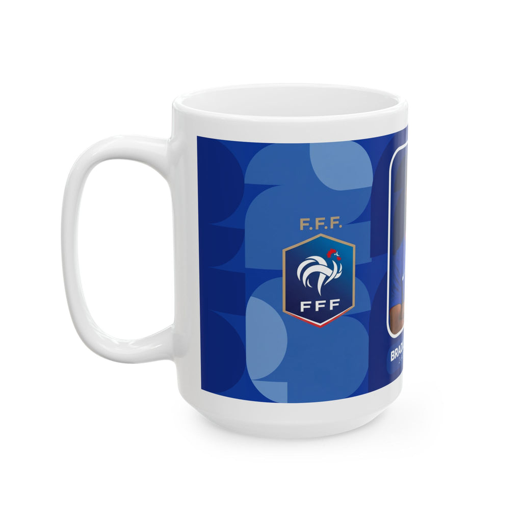 France Bradley Barcola Soccer Player Mug – Ceramic Coffee Cup (11oz/15oz), World Cup 2026 Mugs