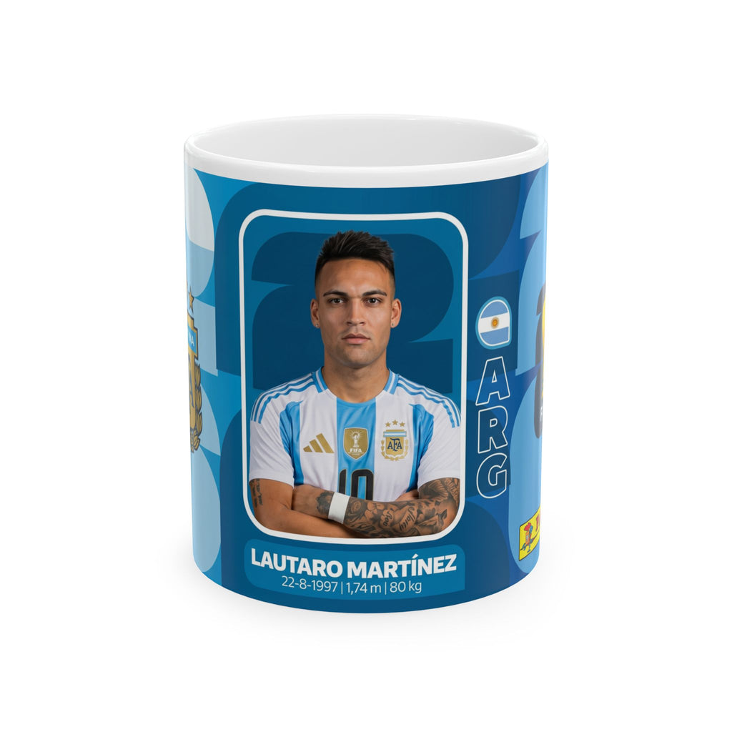 Argentina Soccer Player Lautaro Martínez Mug —  Ceramic Coffee Cup (11oz/15oz), World Cup 2026