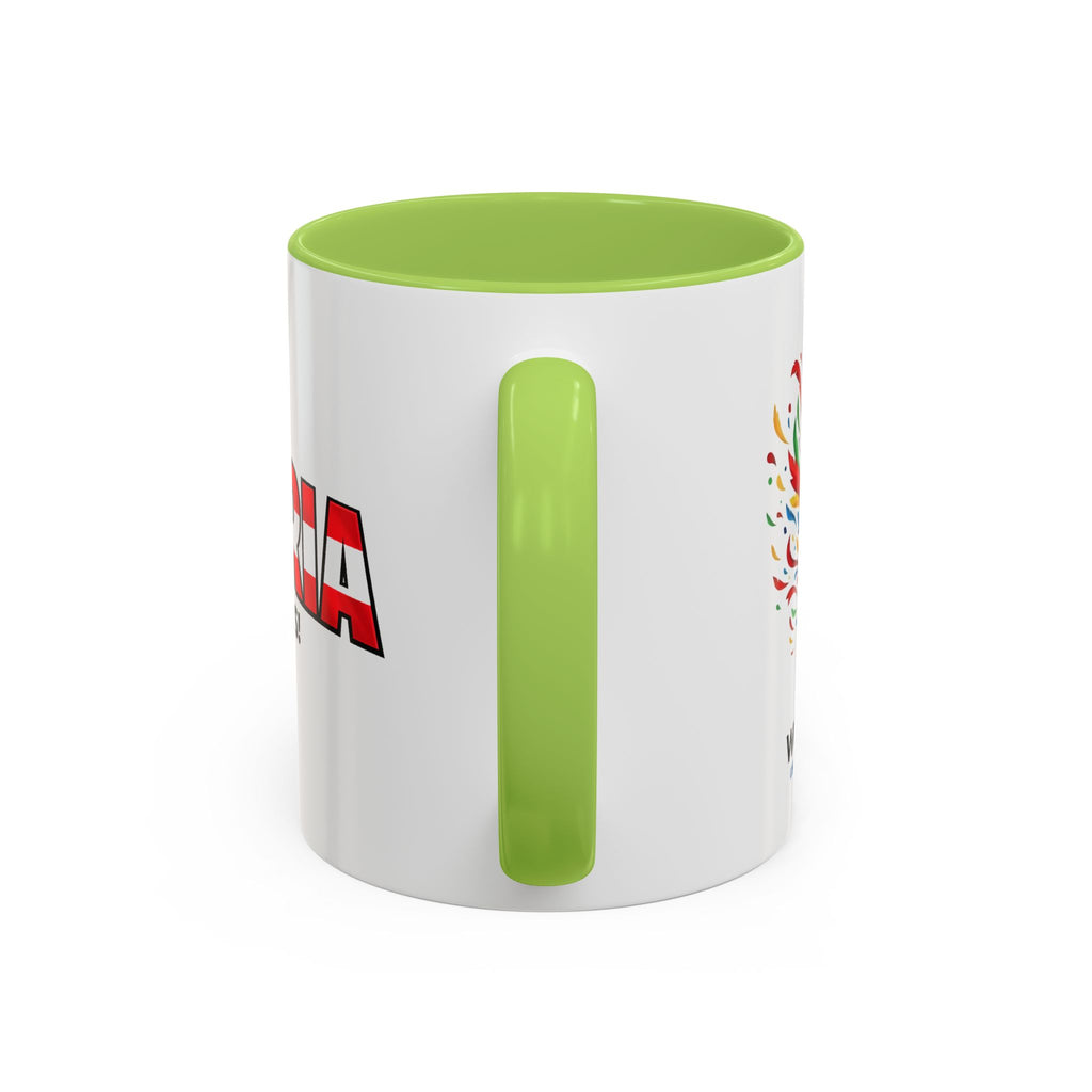 Austria Flag Text mug | Accent Coffee Mug (11/15oz)