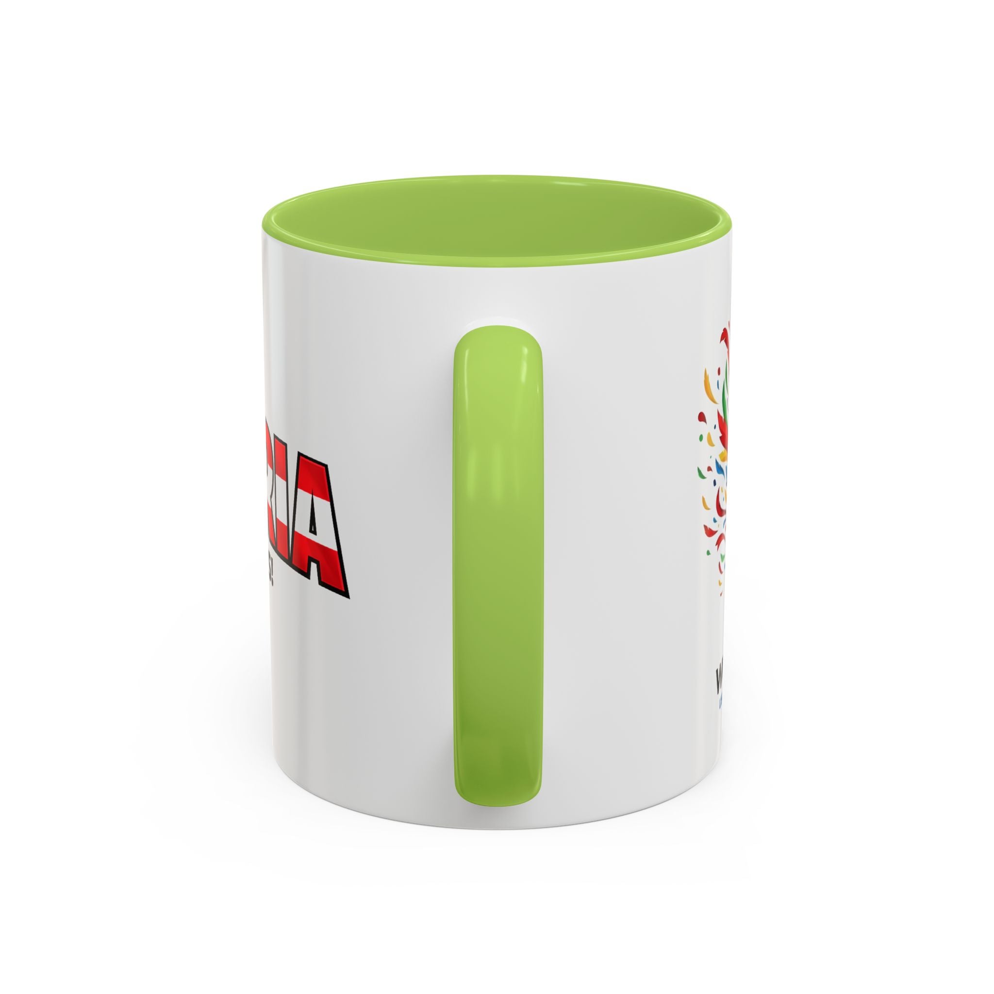 Austria Flag Text mug | Accent Coffee Mug (11/15oz)